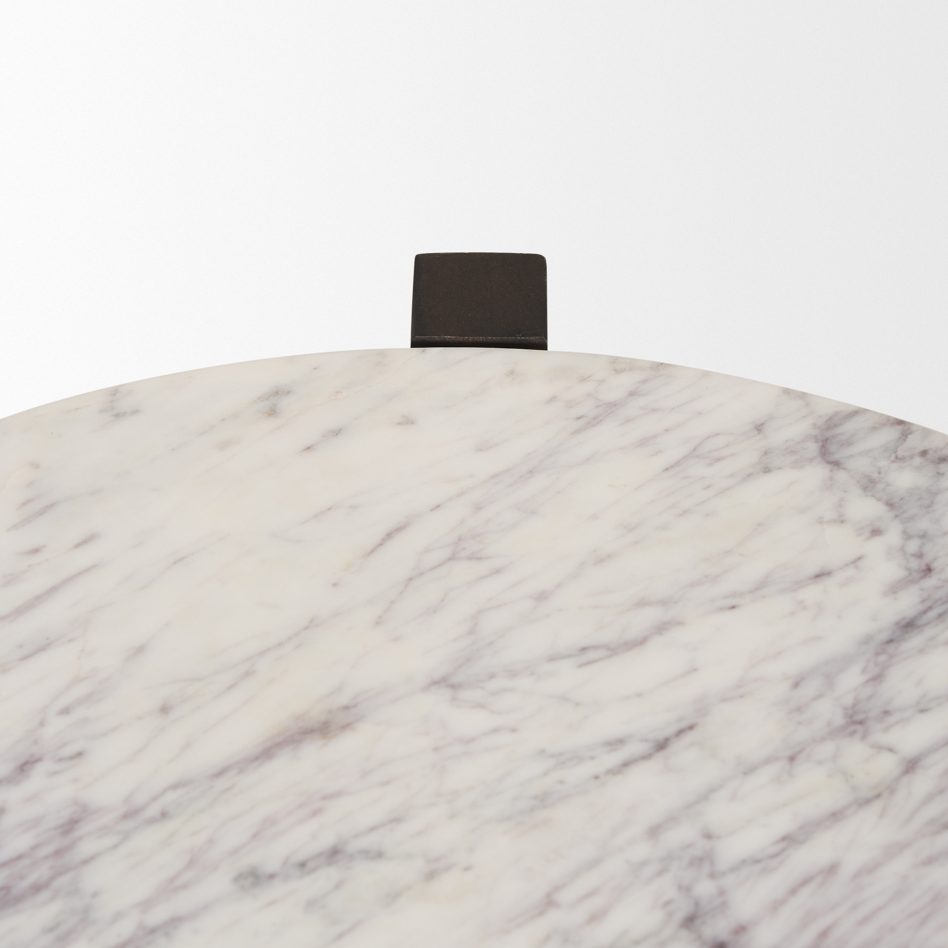 bianca dark brown wood w/ marble round accent table