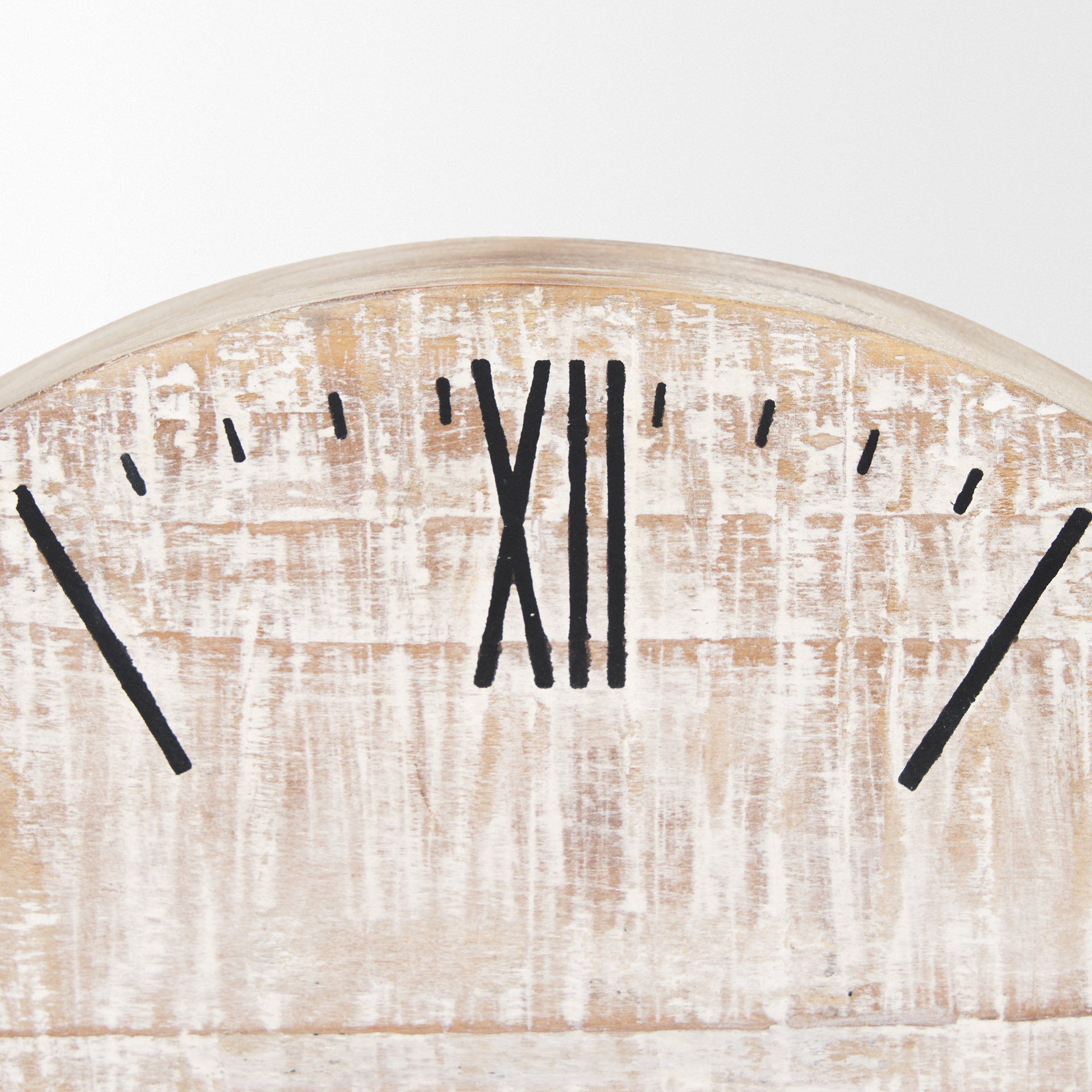 raja matte black metal w/ wood table clock