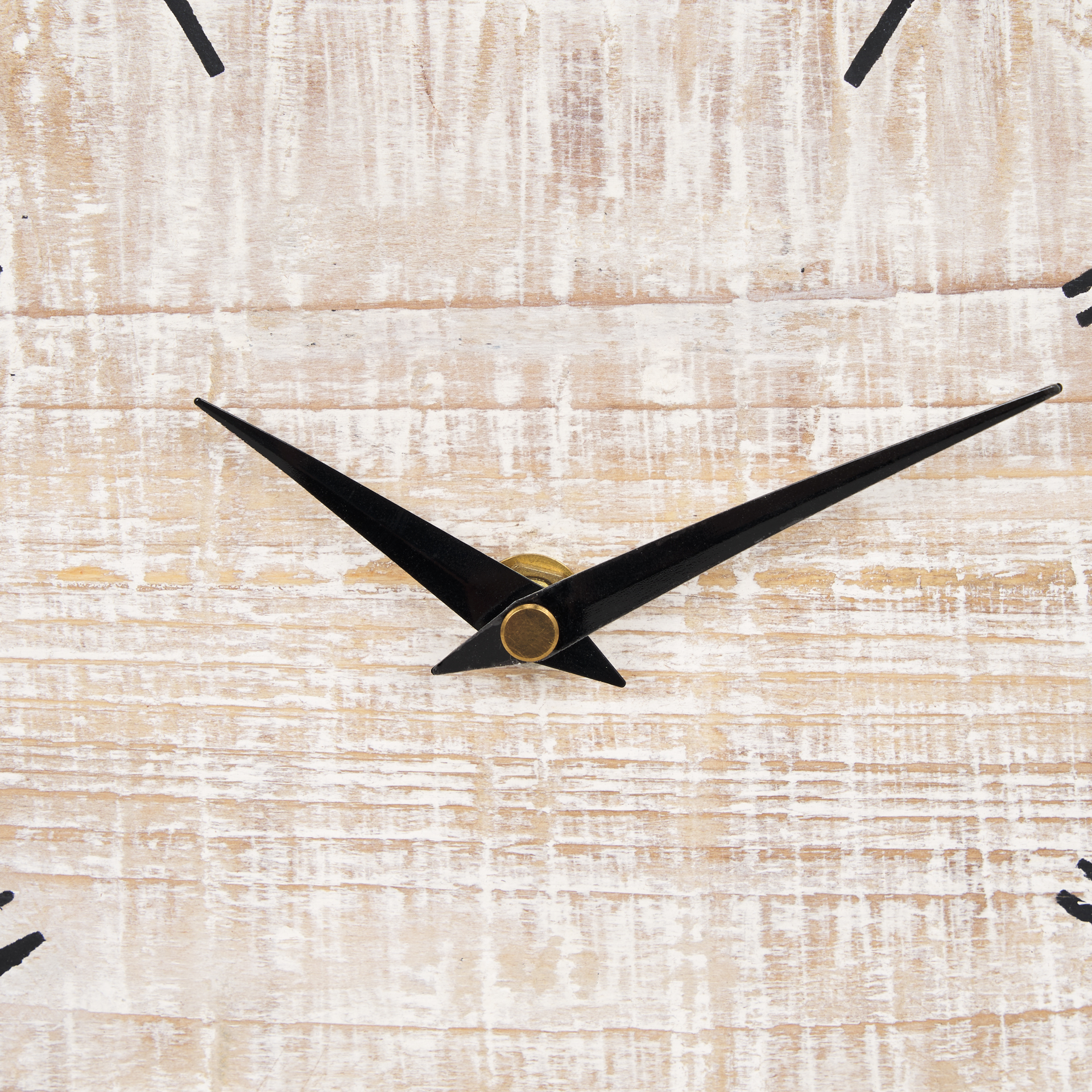 raja matte black metal w/ wood table clock