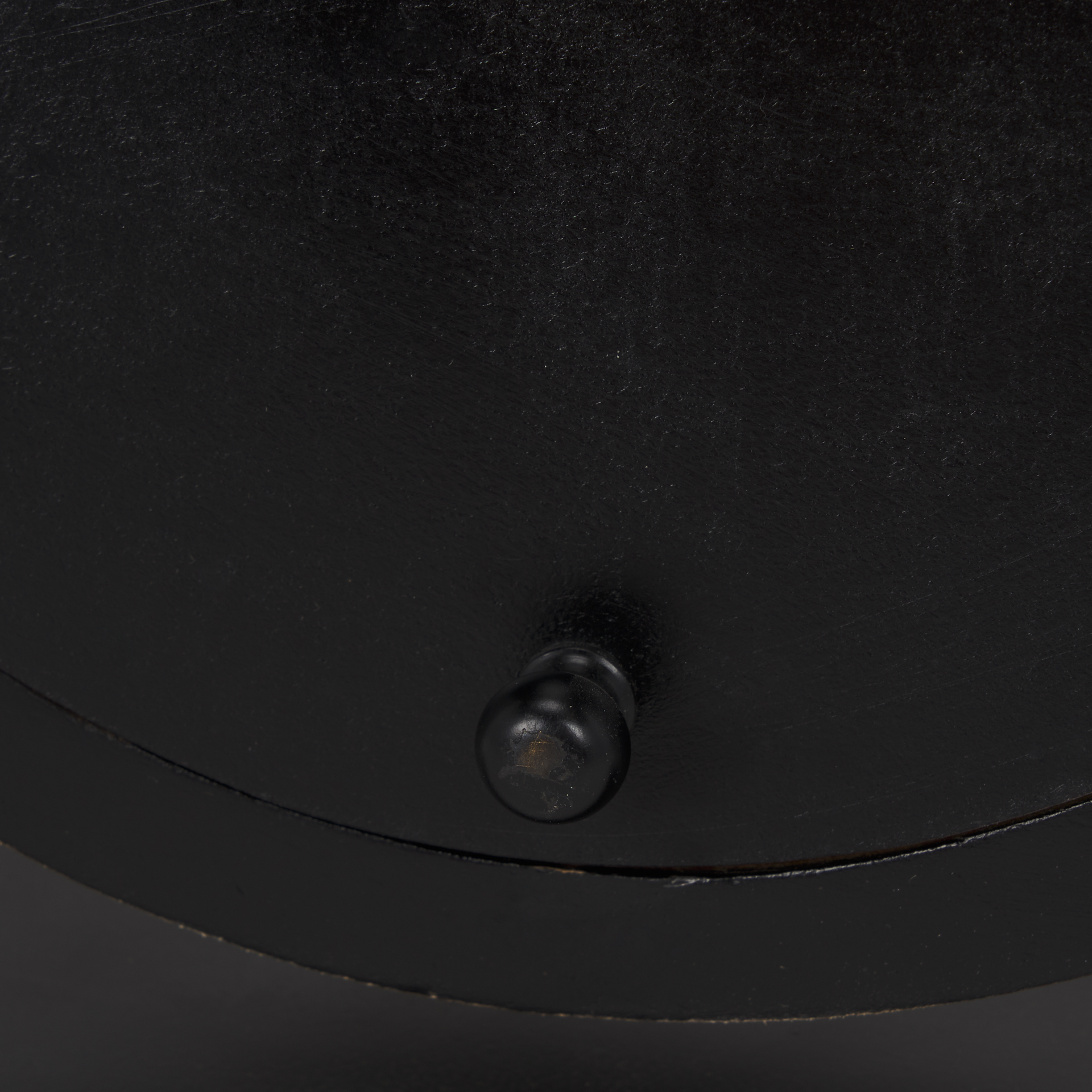 raja matte black metal w/ wood table clock