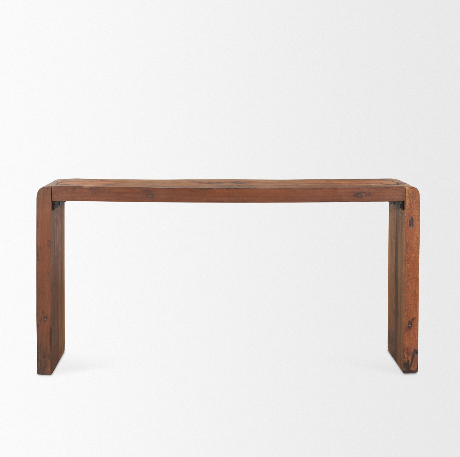 estelle rustic brown reclaimed wood console table