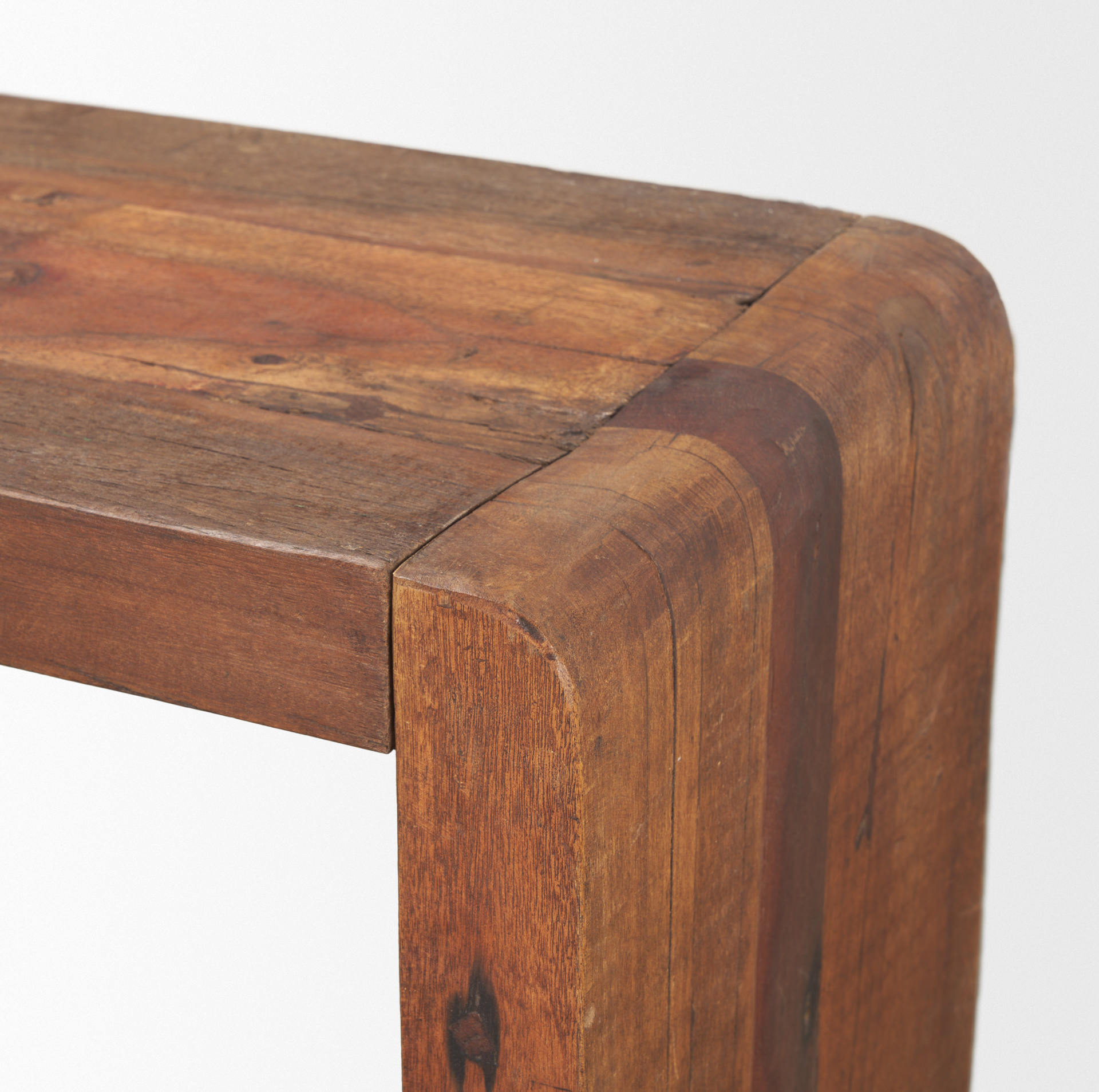 estelle rustic brown reclaimed wood console table