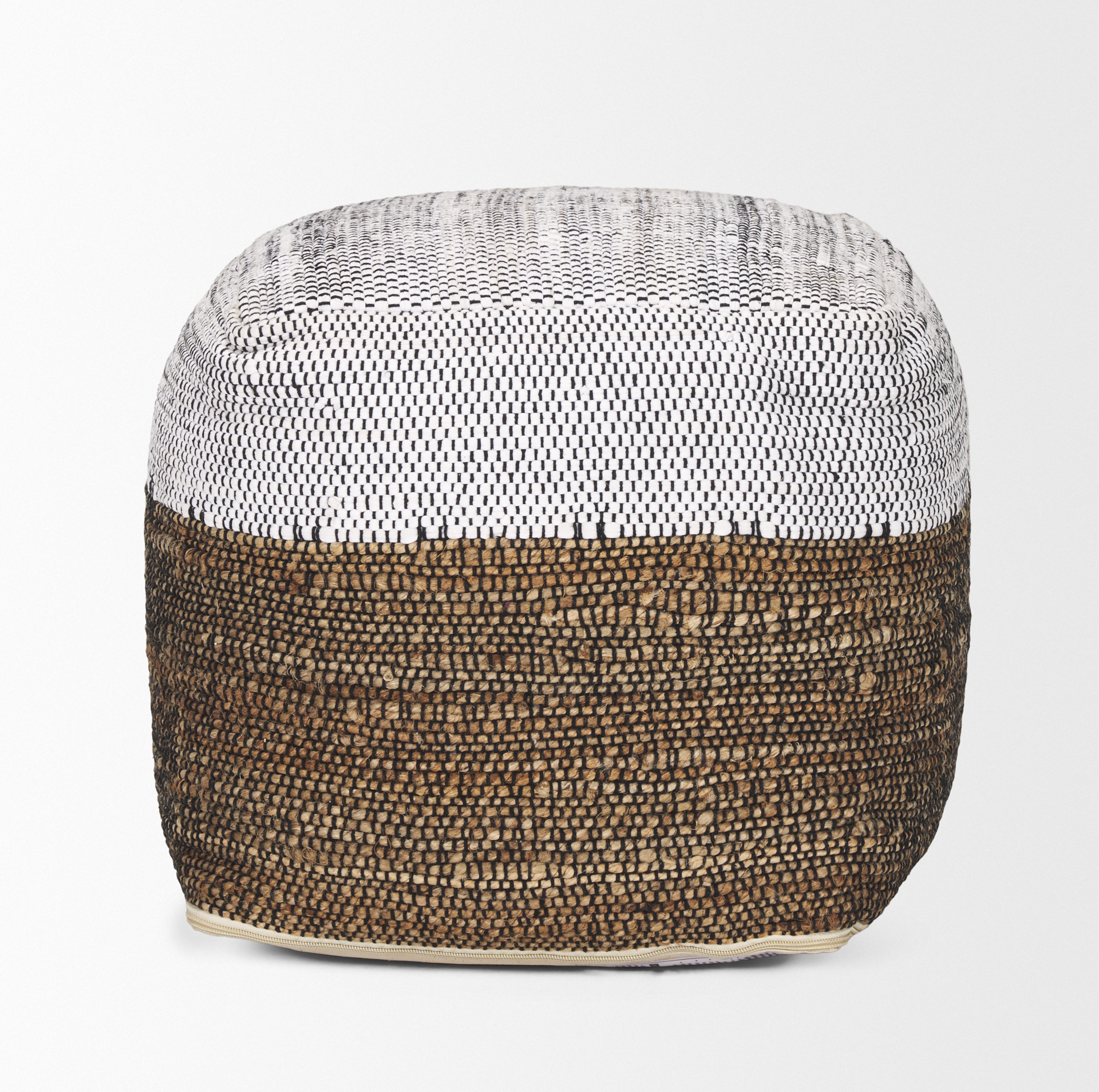 samiya jute w/ white cotton pouf