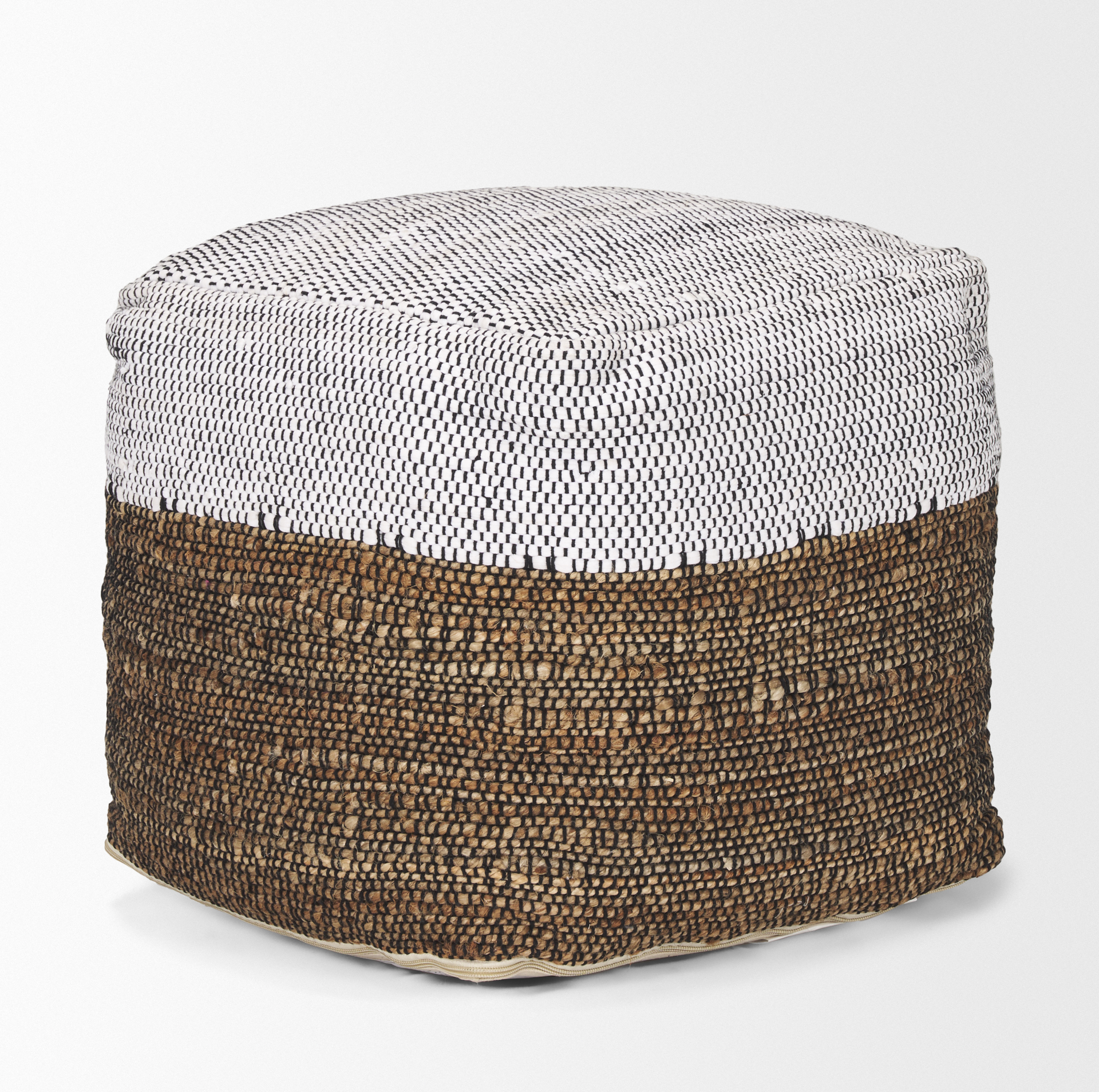 samiya jute w/ white cotton pouf