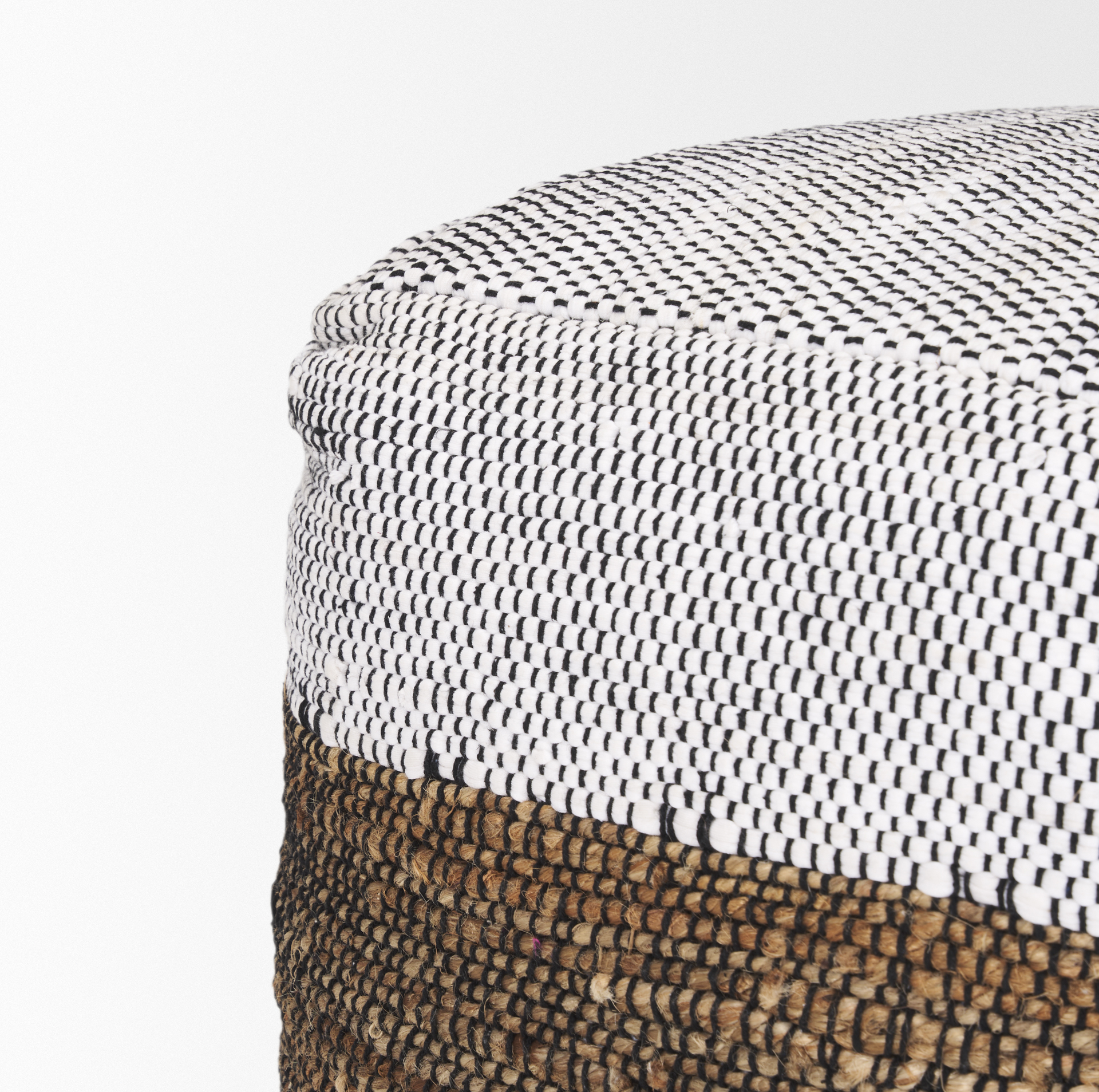 samiya jute w/ white cotton pouf