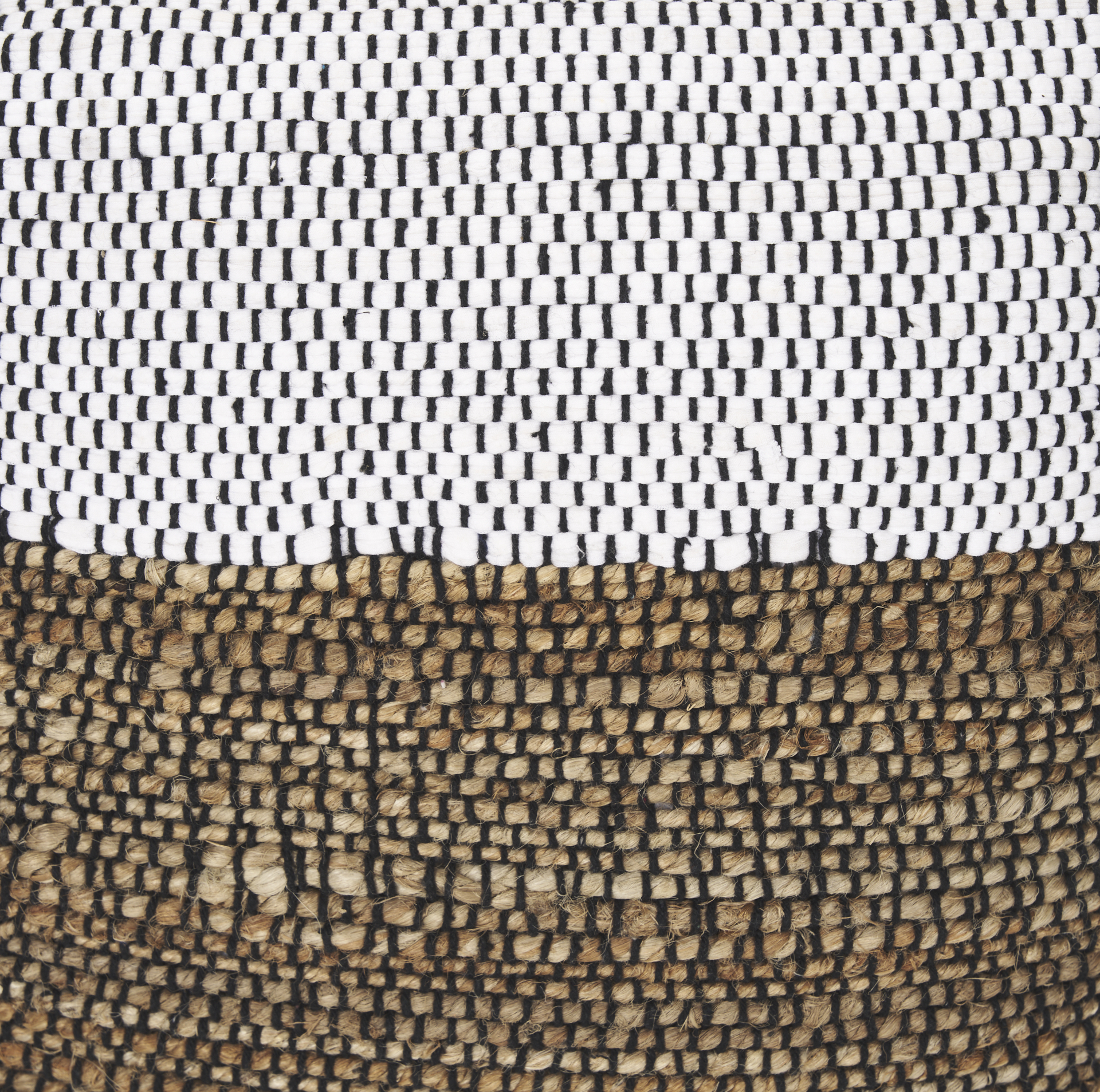 samiya jute w/ white cotton pouf