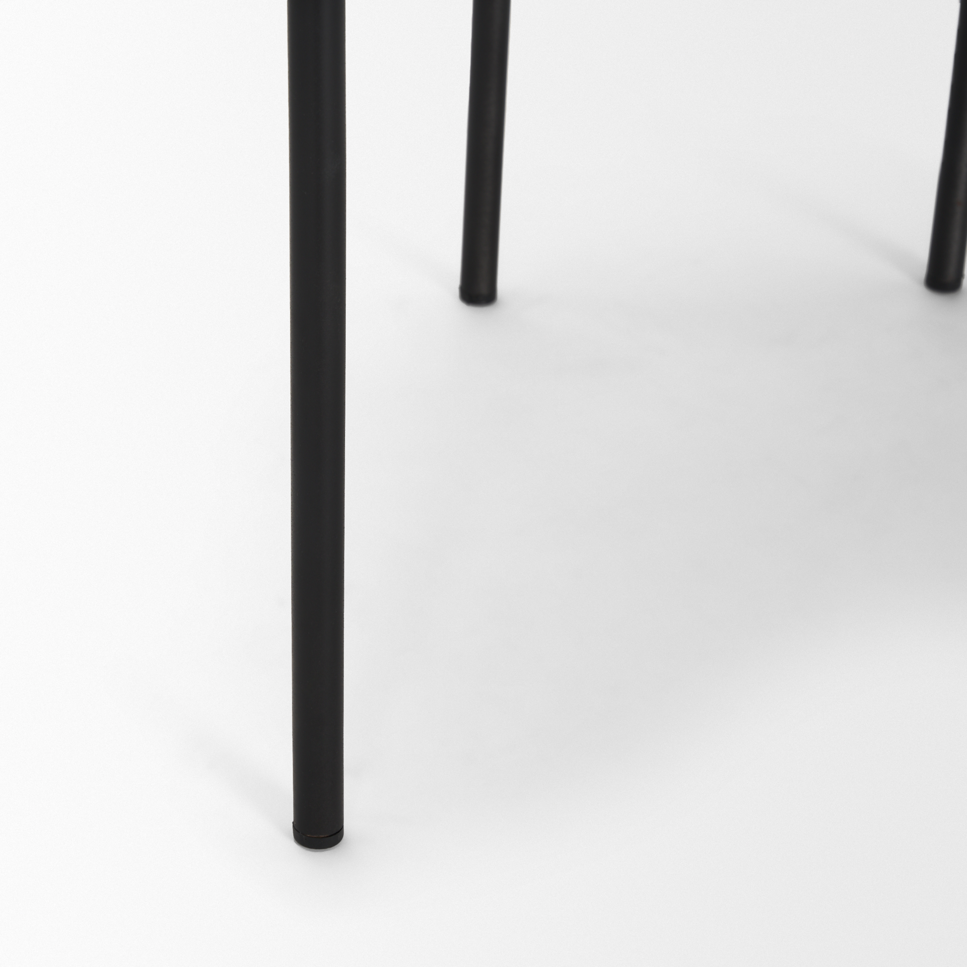 parker muted brown faux leather w/ black metal dining chair
