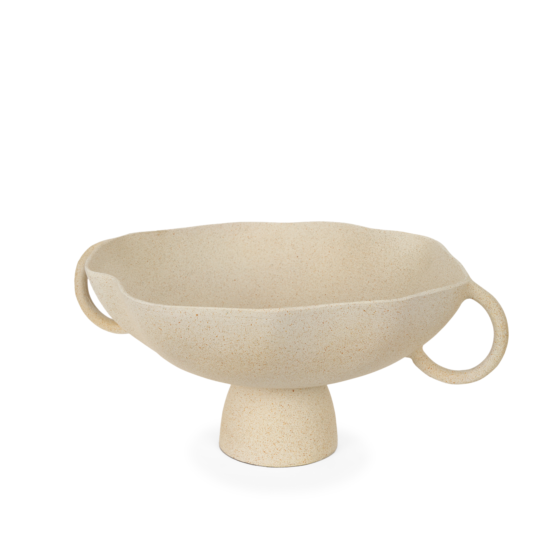 radka beige textured large metal decorative bowl