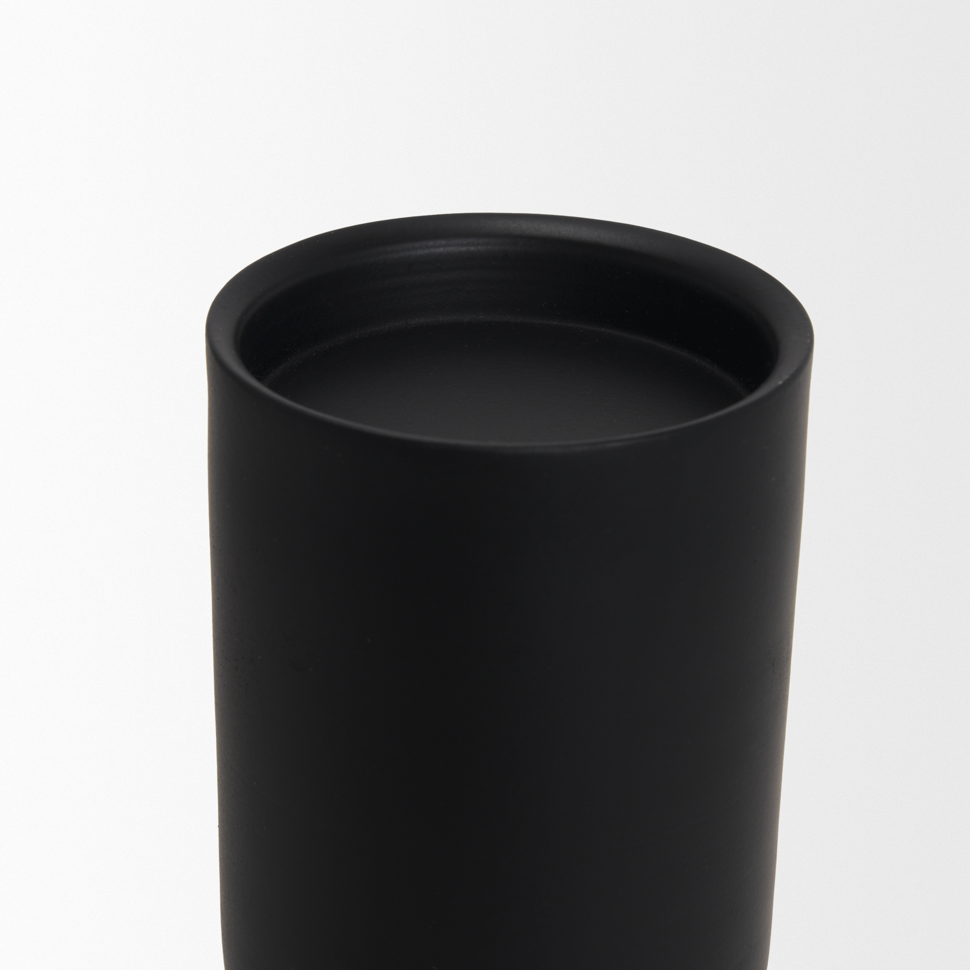 qamra medium black metal pillar candle holder