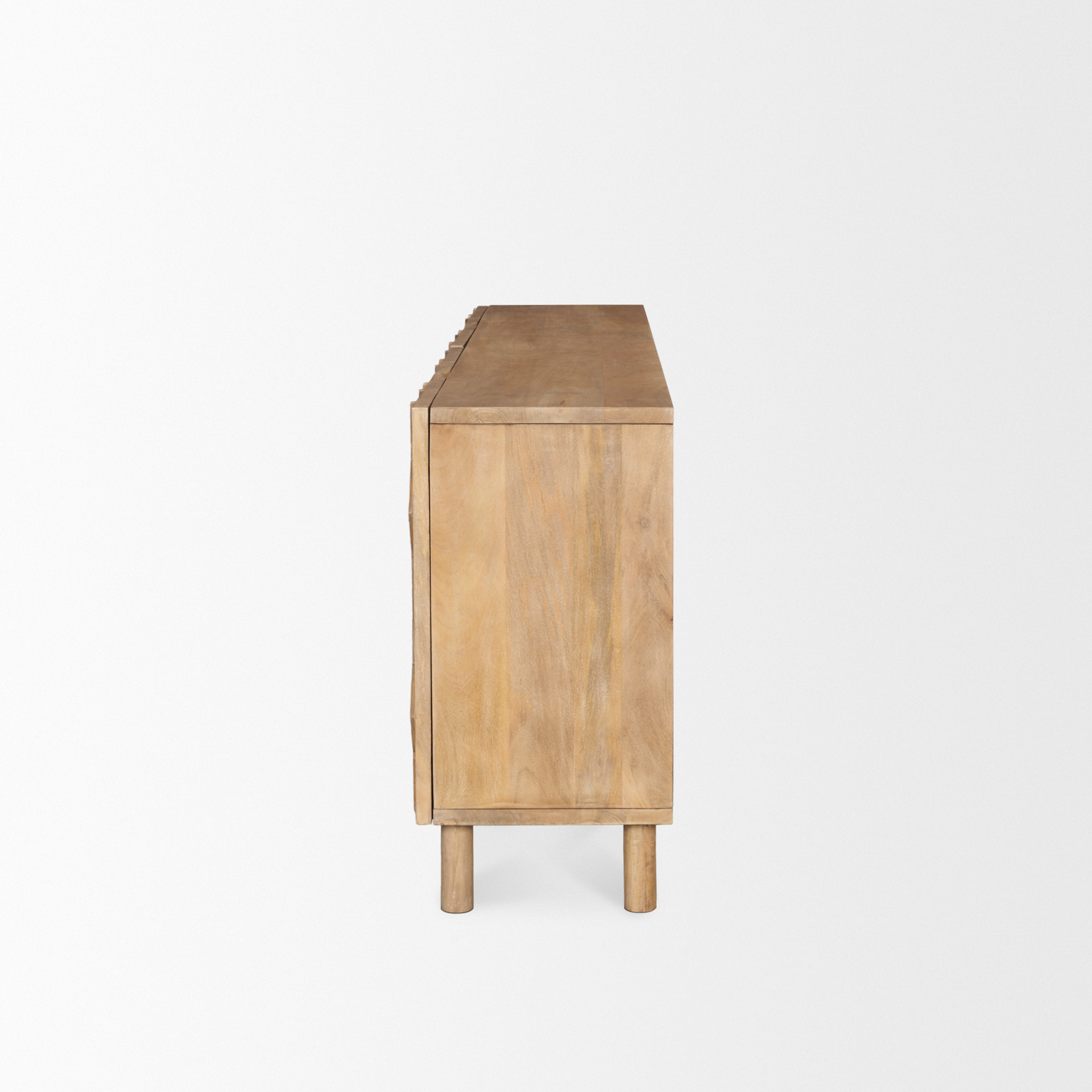 heera light brown diamond w/ shelf motif sideboard