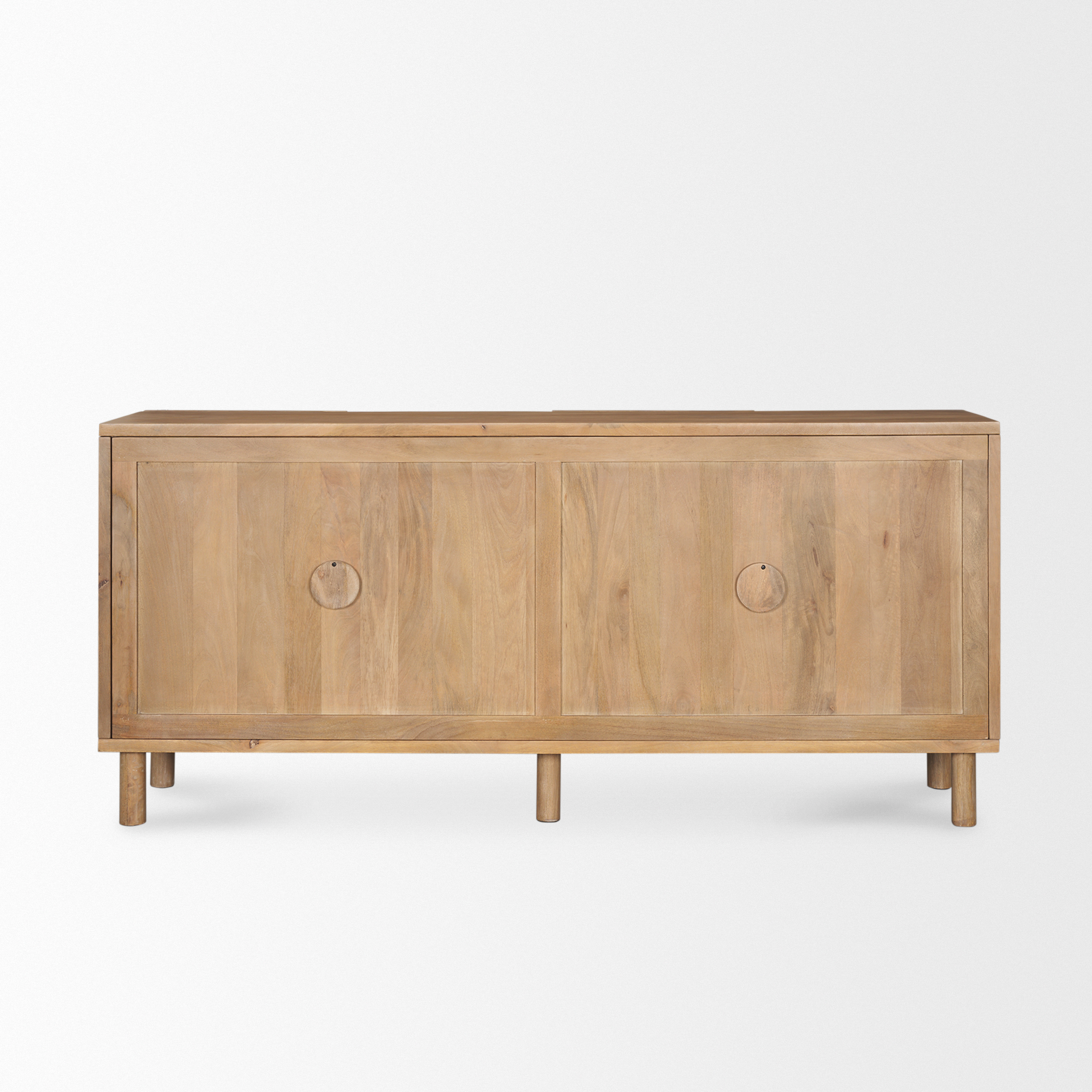 heera light brown diamond w/ shelf motif sideboard