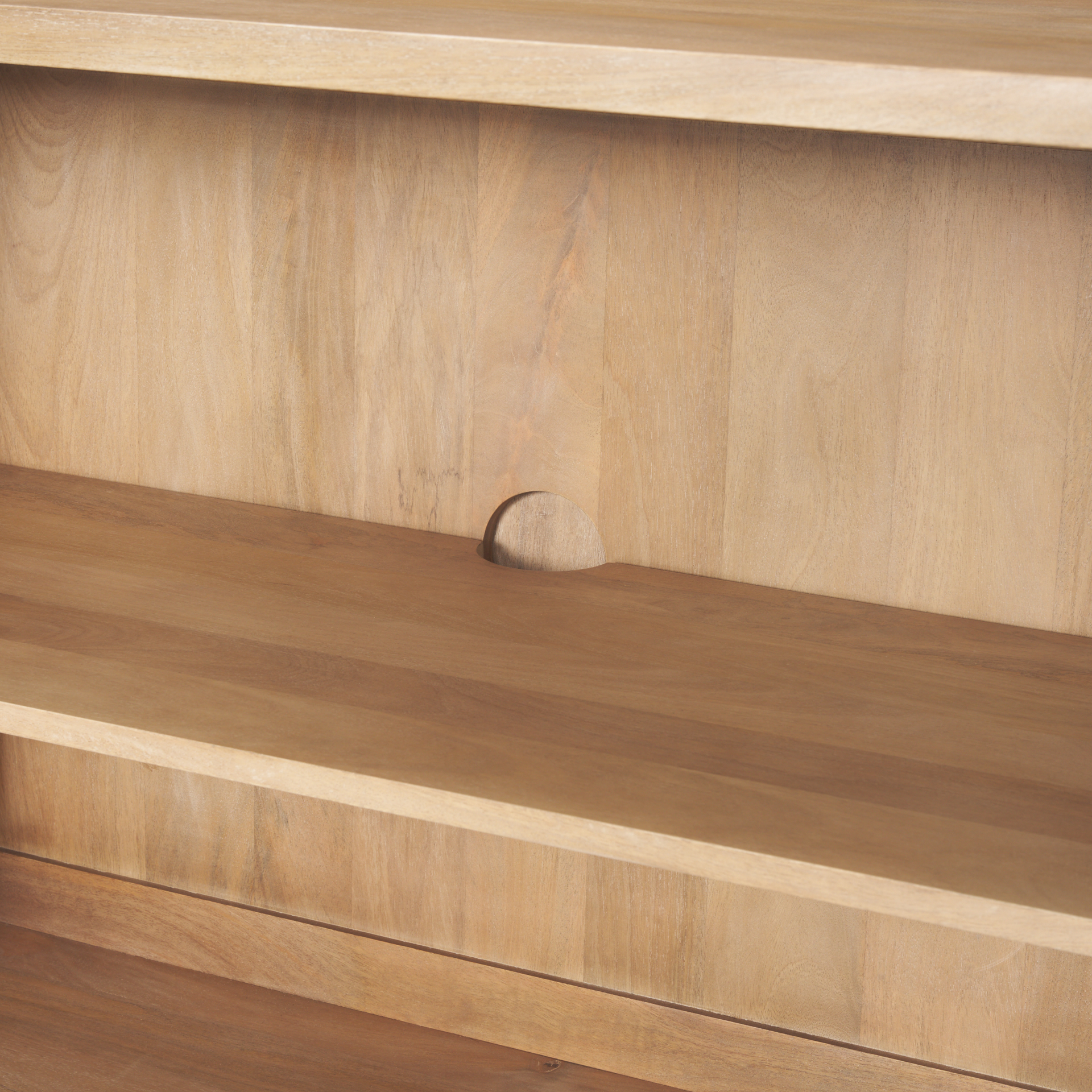heera light brown diamond w/ shelf motif sideboard