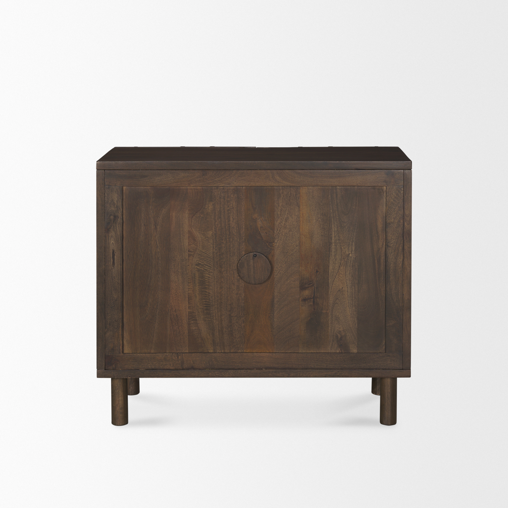 heera dark brown diamond motif w/ shelf accent cabinet