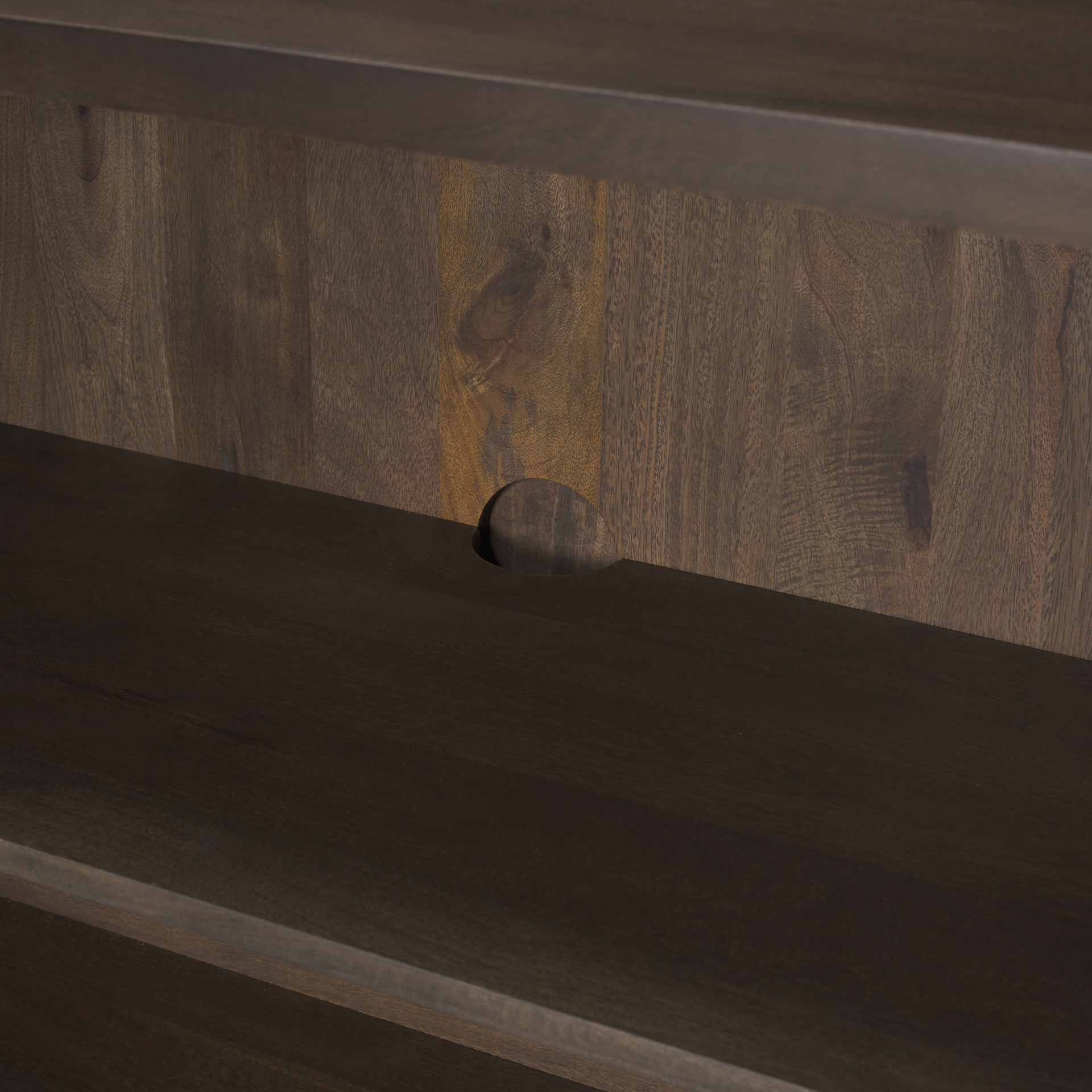 heera dark brown diamond motif w/ shelf accent cabinet