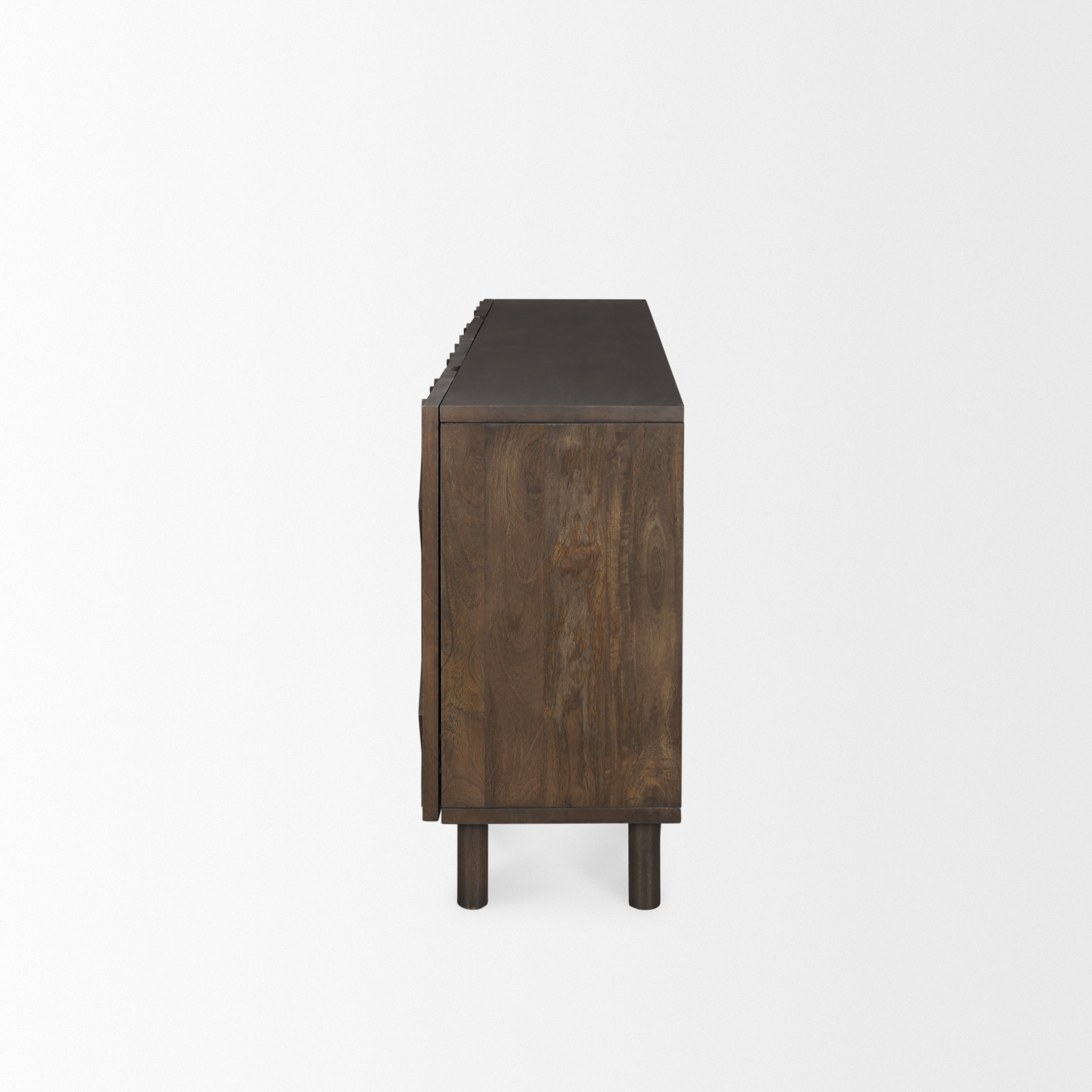 heera dark brown diamond motif w/ shelf sideboard