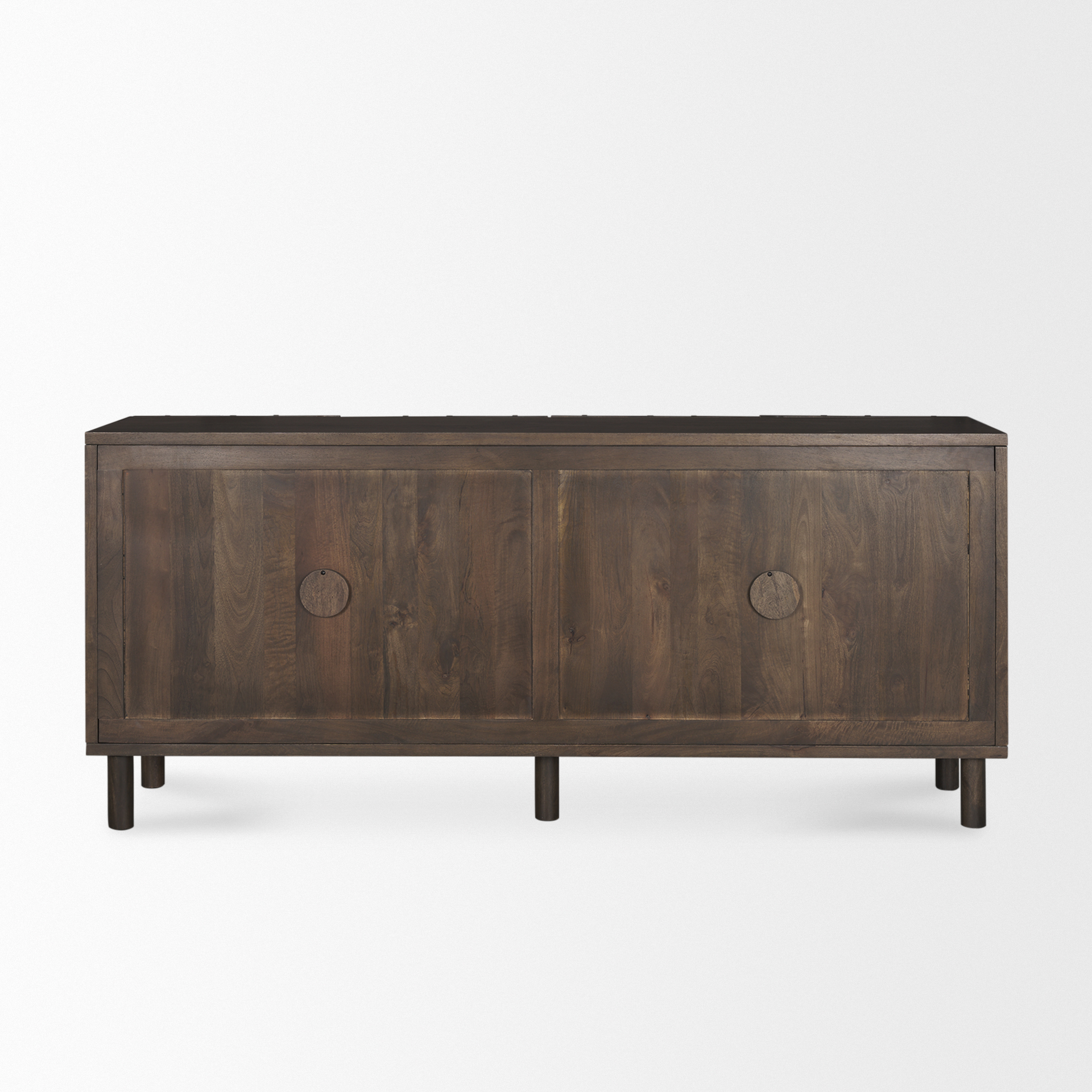 heera dark brown diamond motif w/ shelf sideboard
