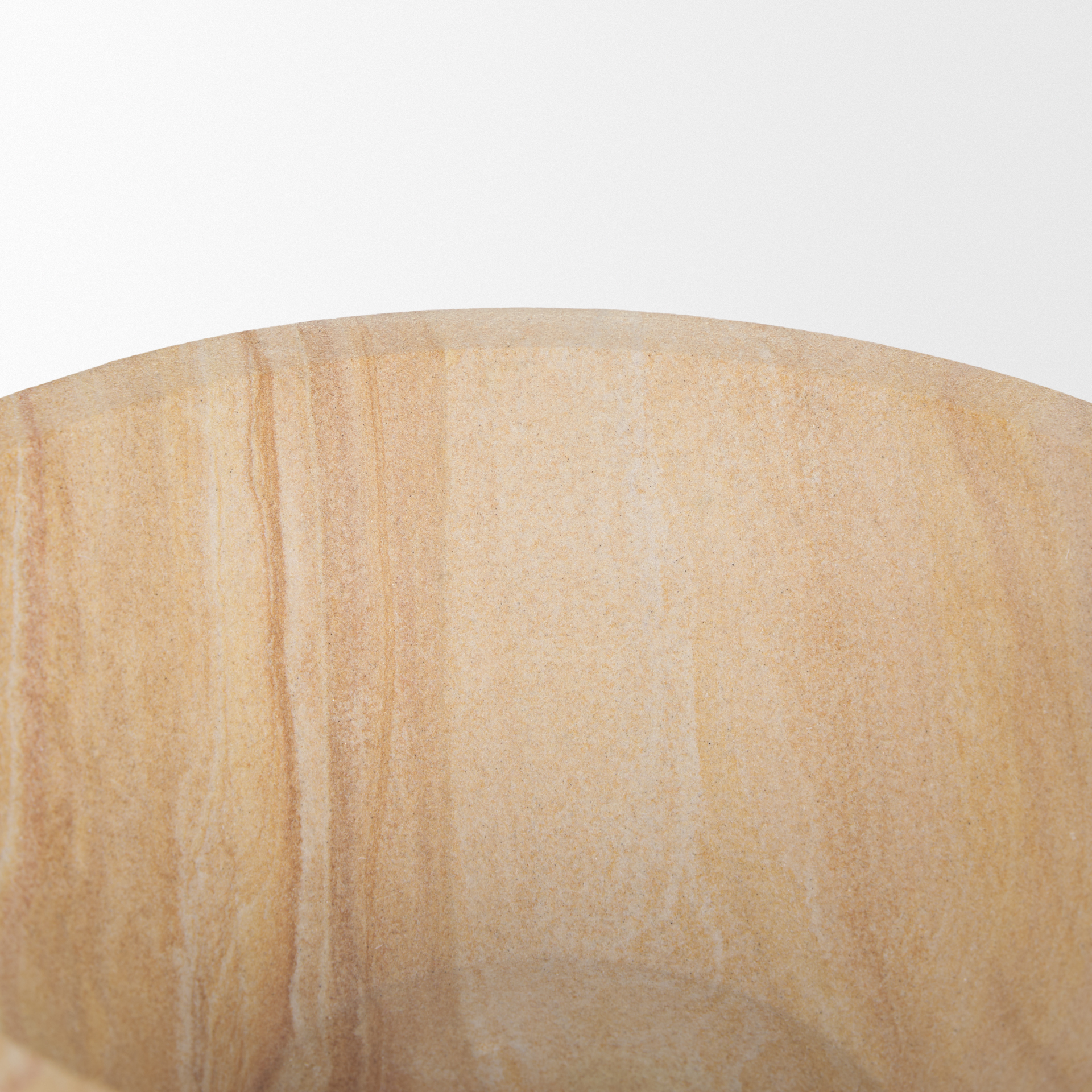 ramira beige sandstone decorative pedestal bowl