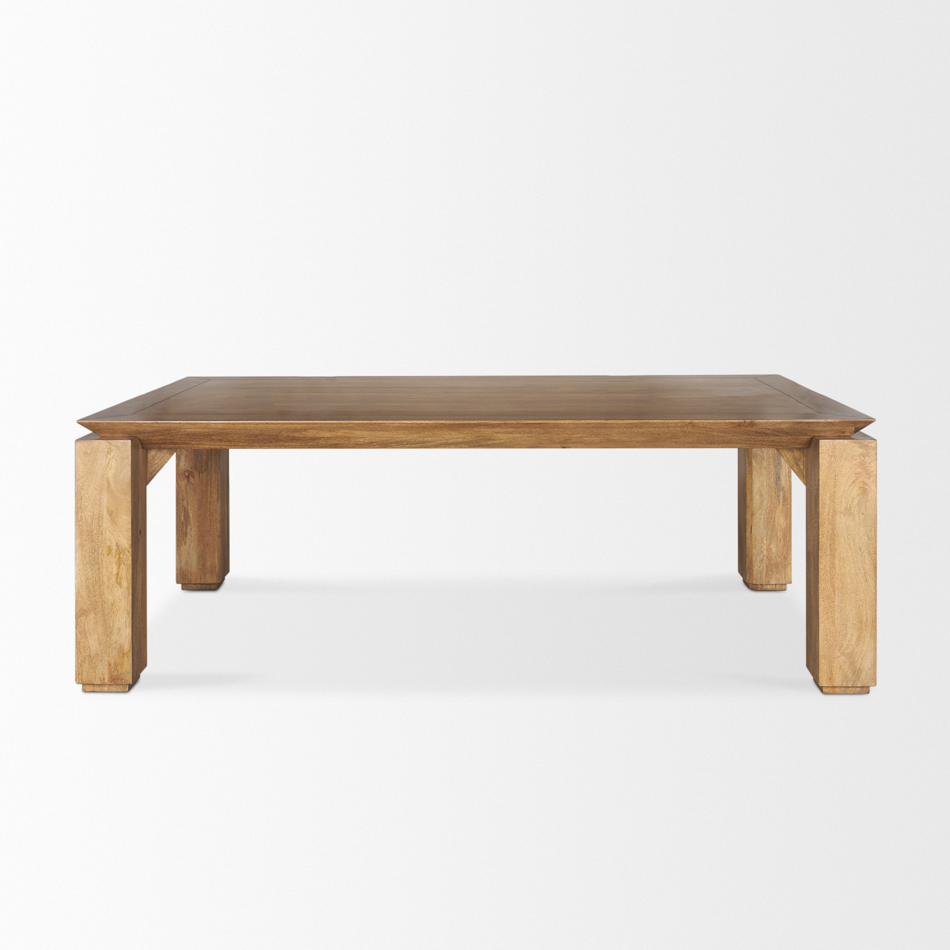 sapphira brown wood tapered top rectangular dining table