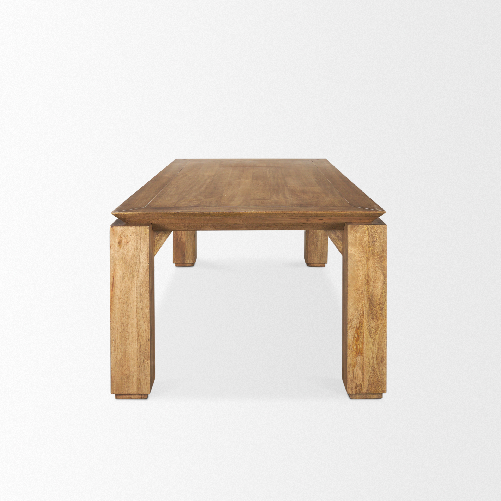sapphira brown wood tapered top rectangular dining table