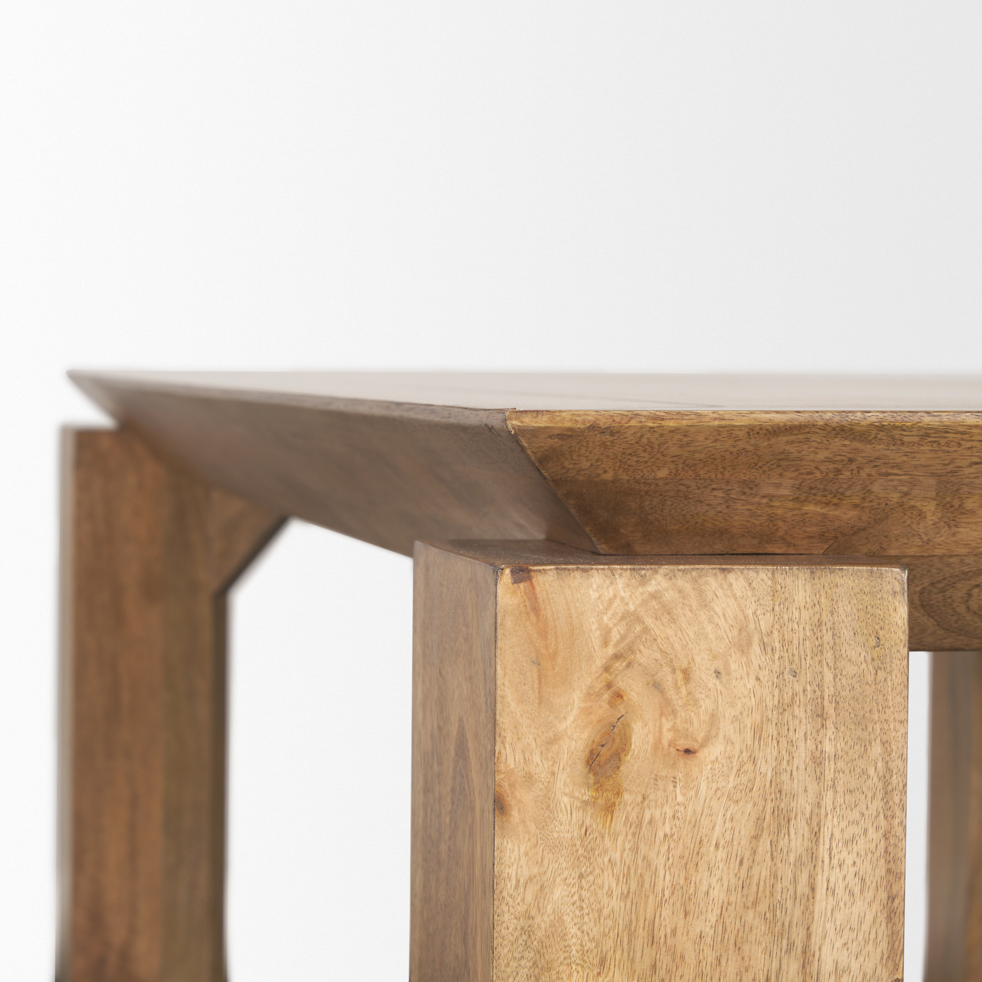 sapphira brown wood tapered top rectangular dining table