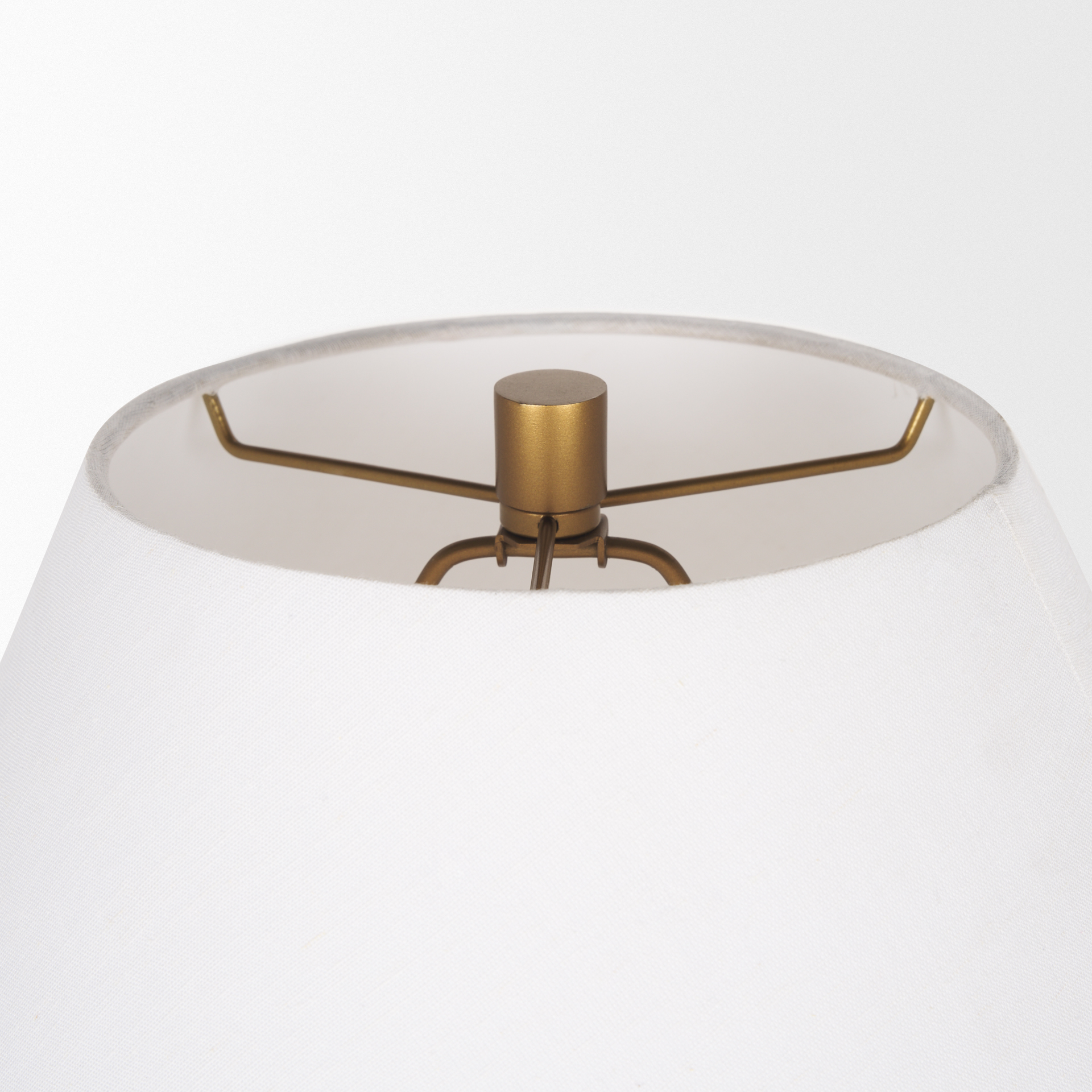 salaah antique gold brushed metal w/ cream shade table lamp