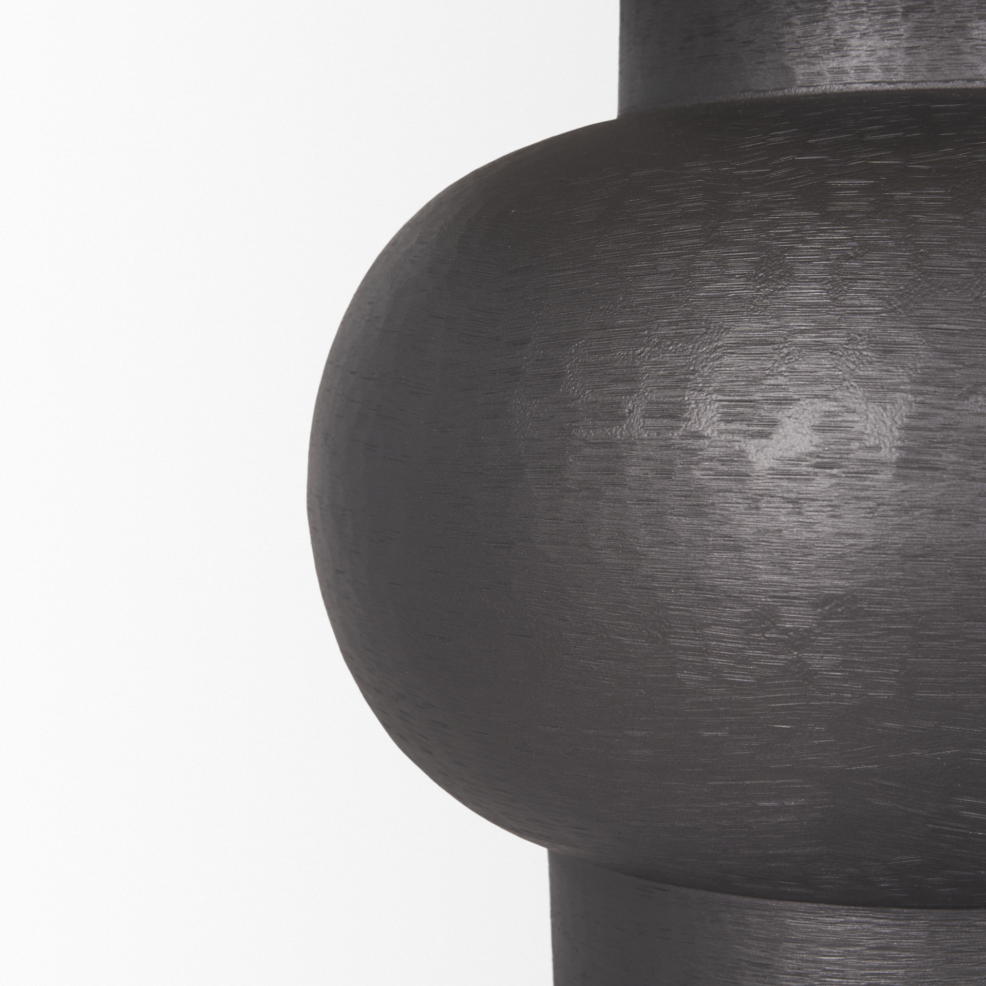 salaah black brushed metal w/ beige shade table lamp