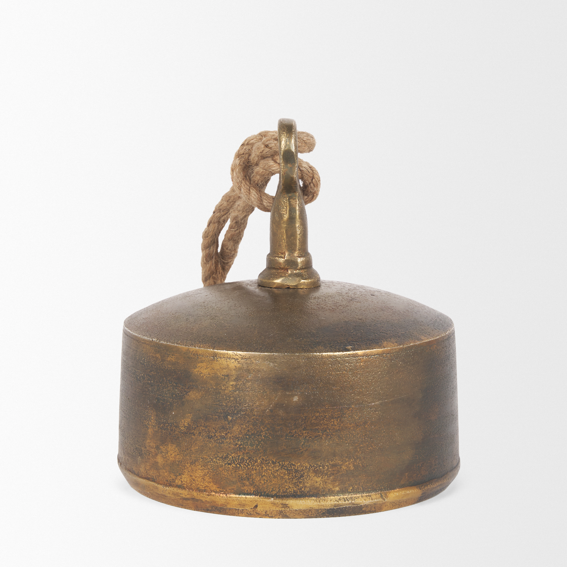 quincy large gold metal decorative bell object