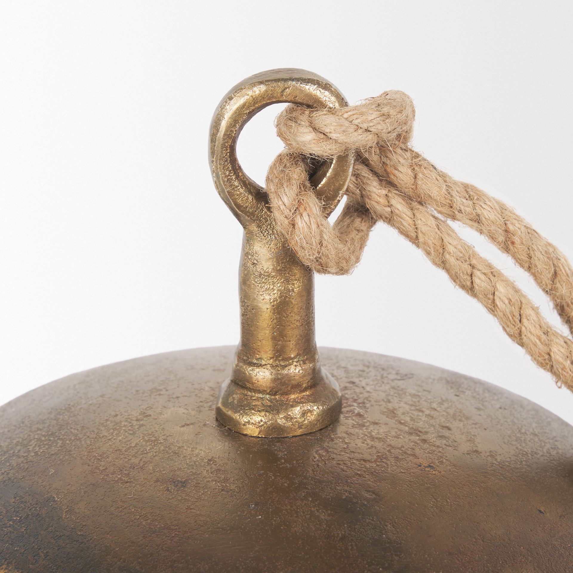 quincy large gold metal decorative bell object