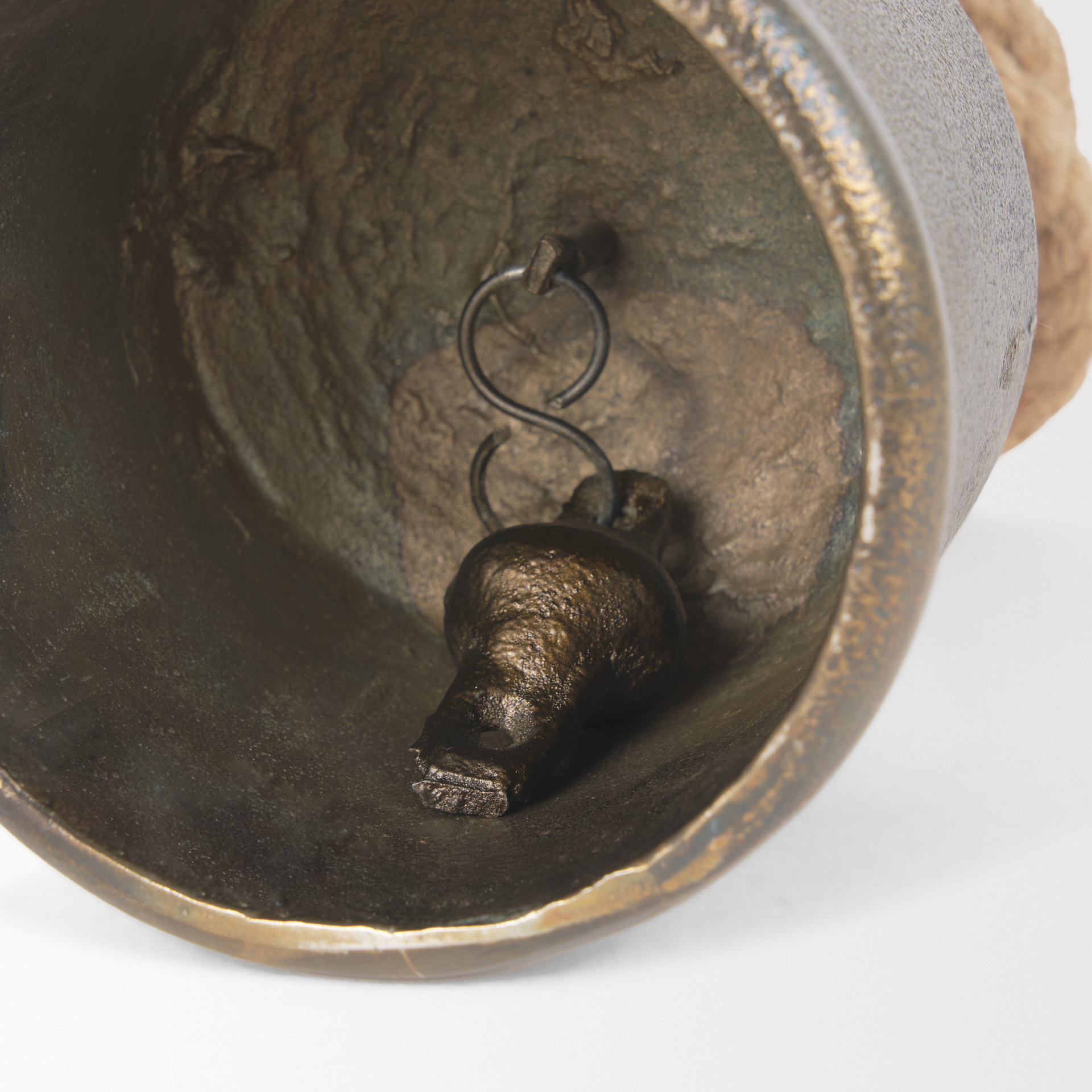 quincy medium gold metal decorative bell object