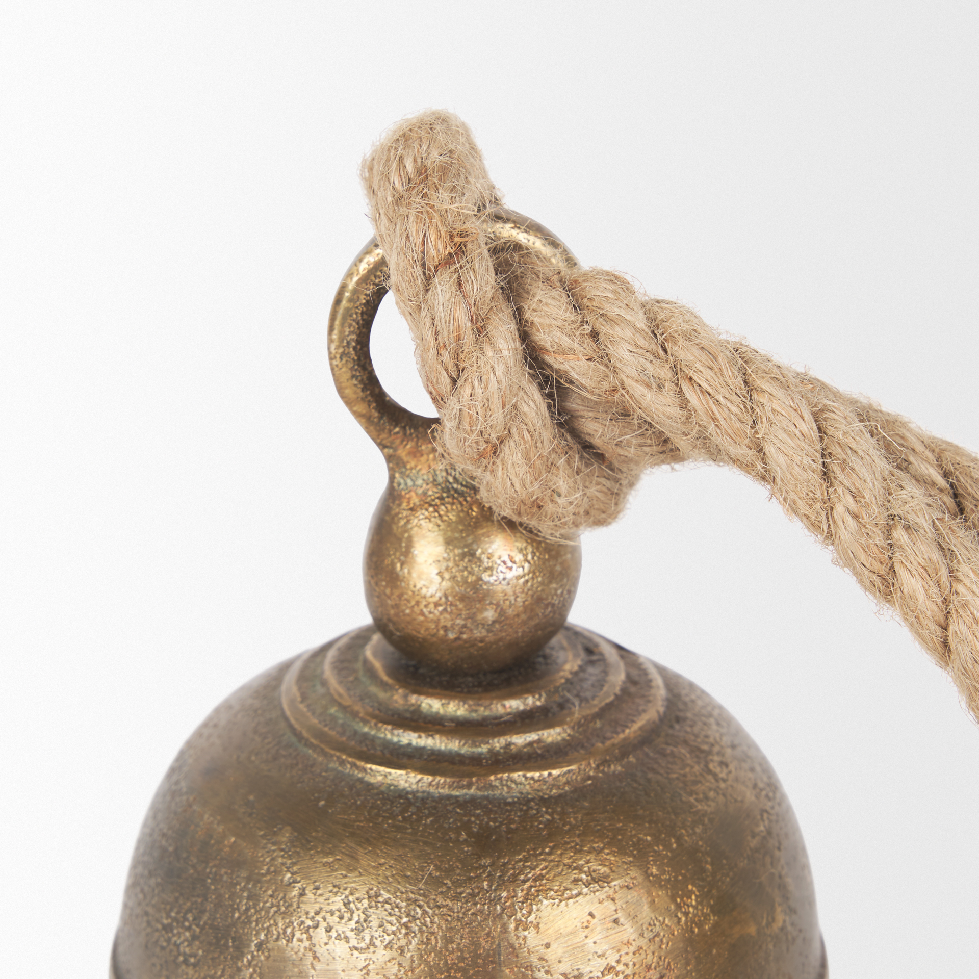 quincy small gold metal decorative bell object