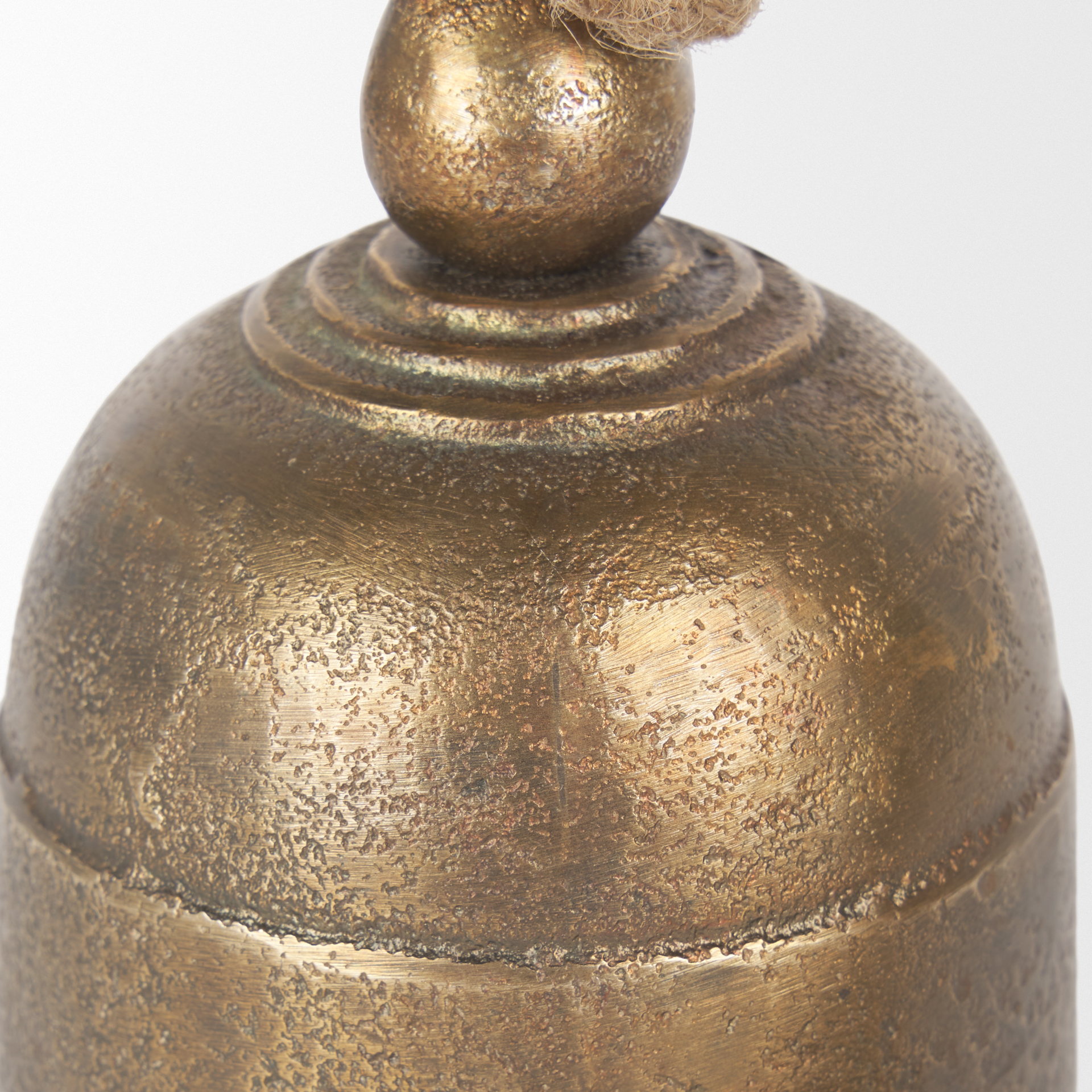 quincy small gold metal decorative bell object