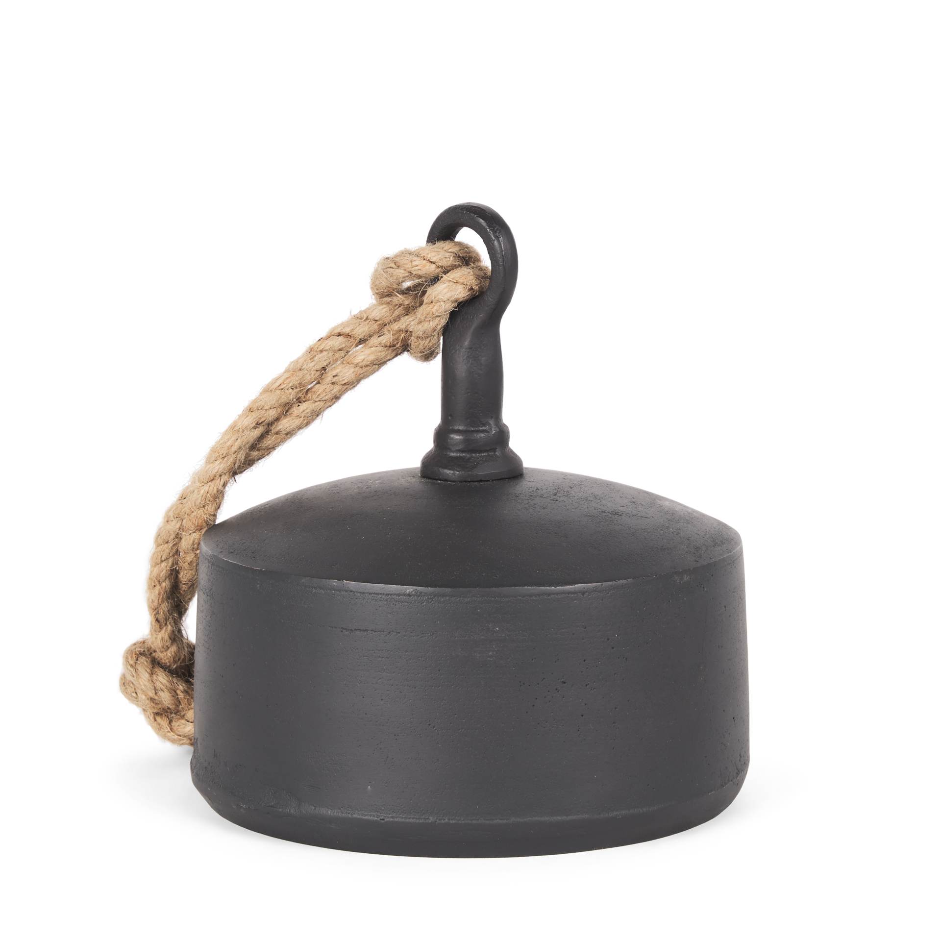 quincy large matte black metal decorative bell object