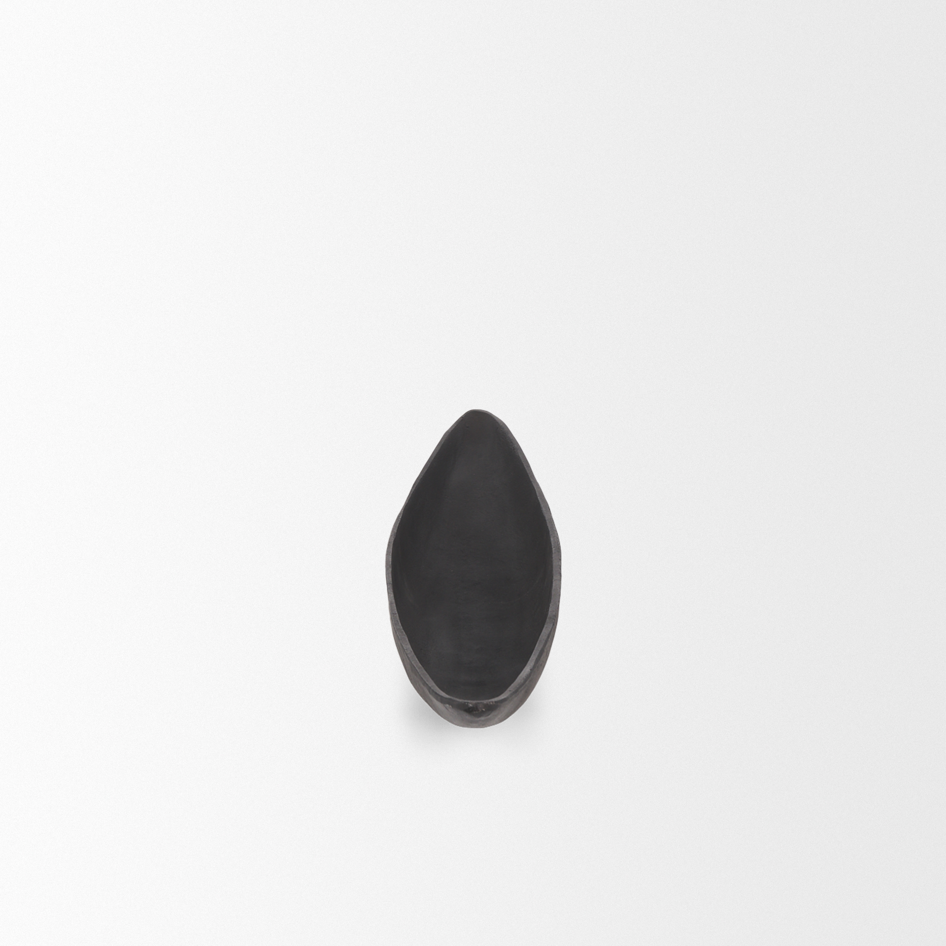 piero small matte black metal decorative bowl