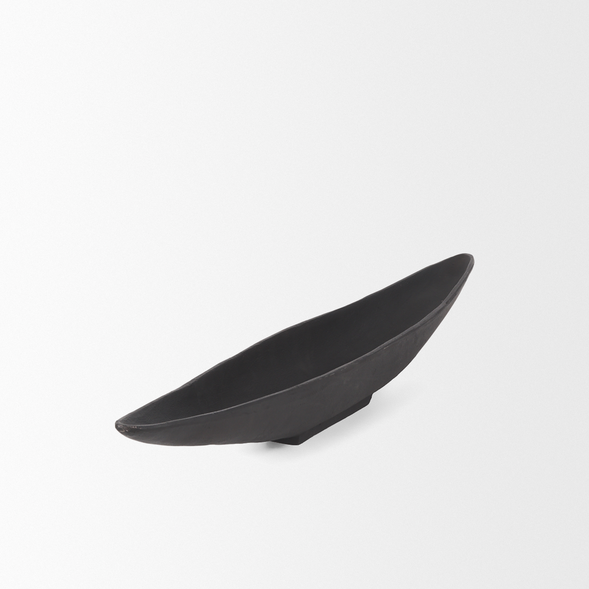 piero small matte black metal decorative bowl