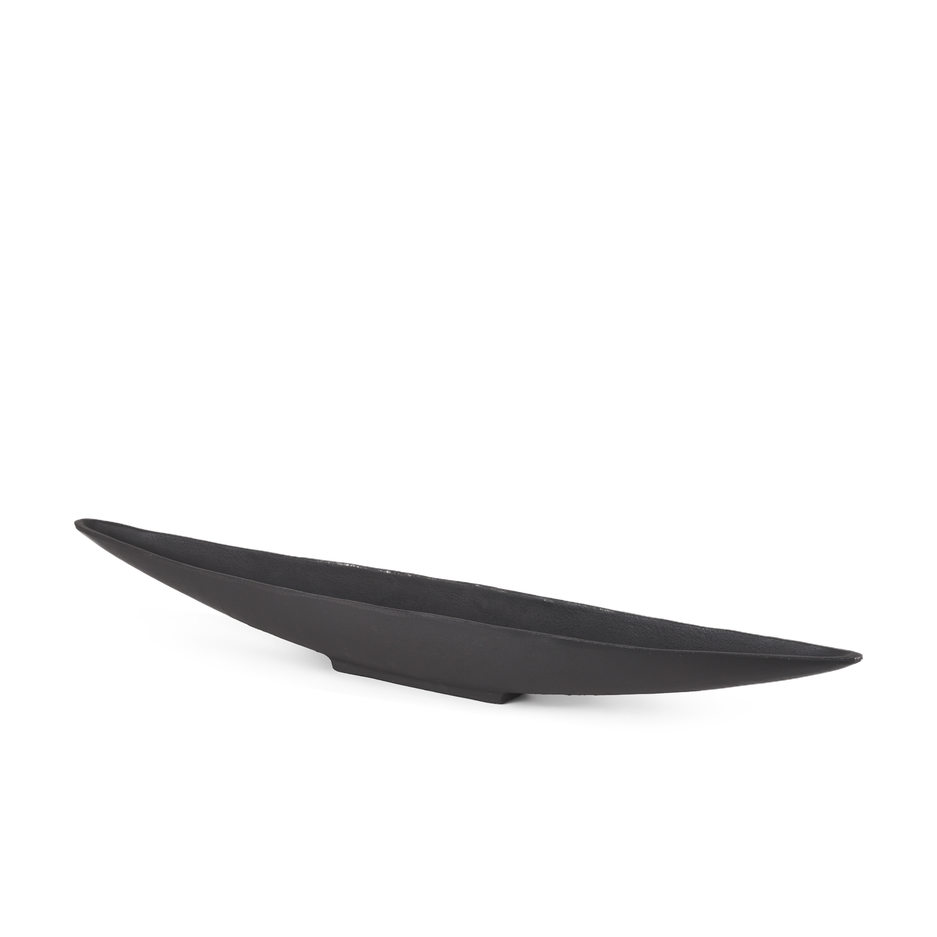 piero large matte black metal decorative bowl