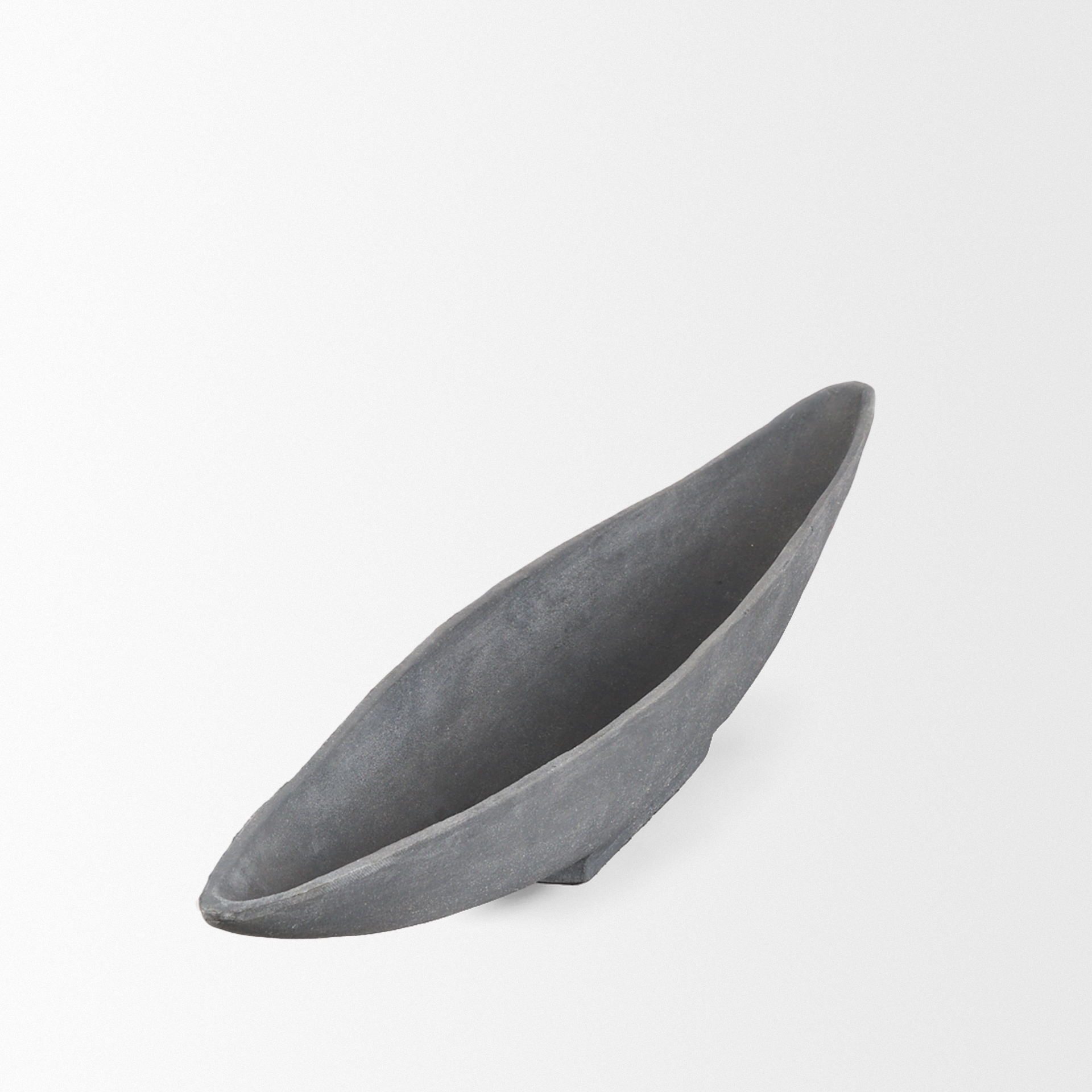 piero large concrete finished metal decorative bowl