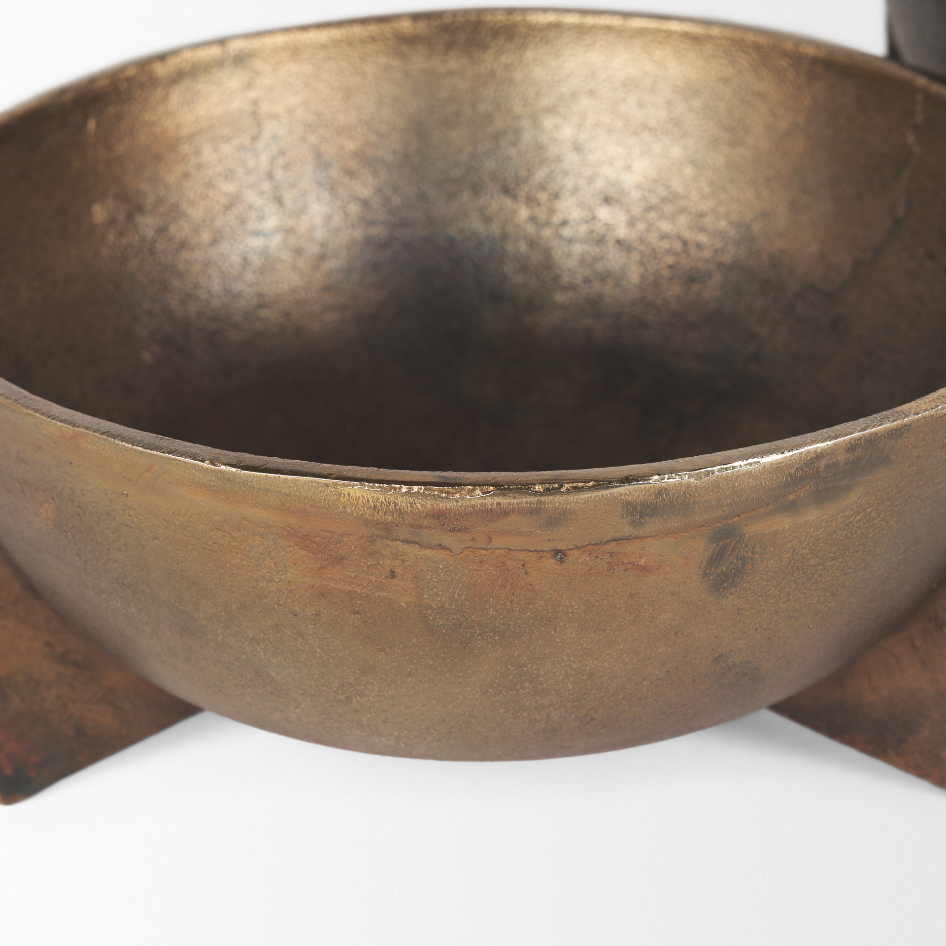quita large gold metal decorative bowls (set of 2)