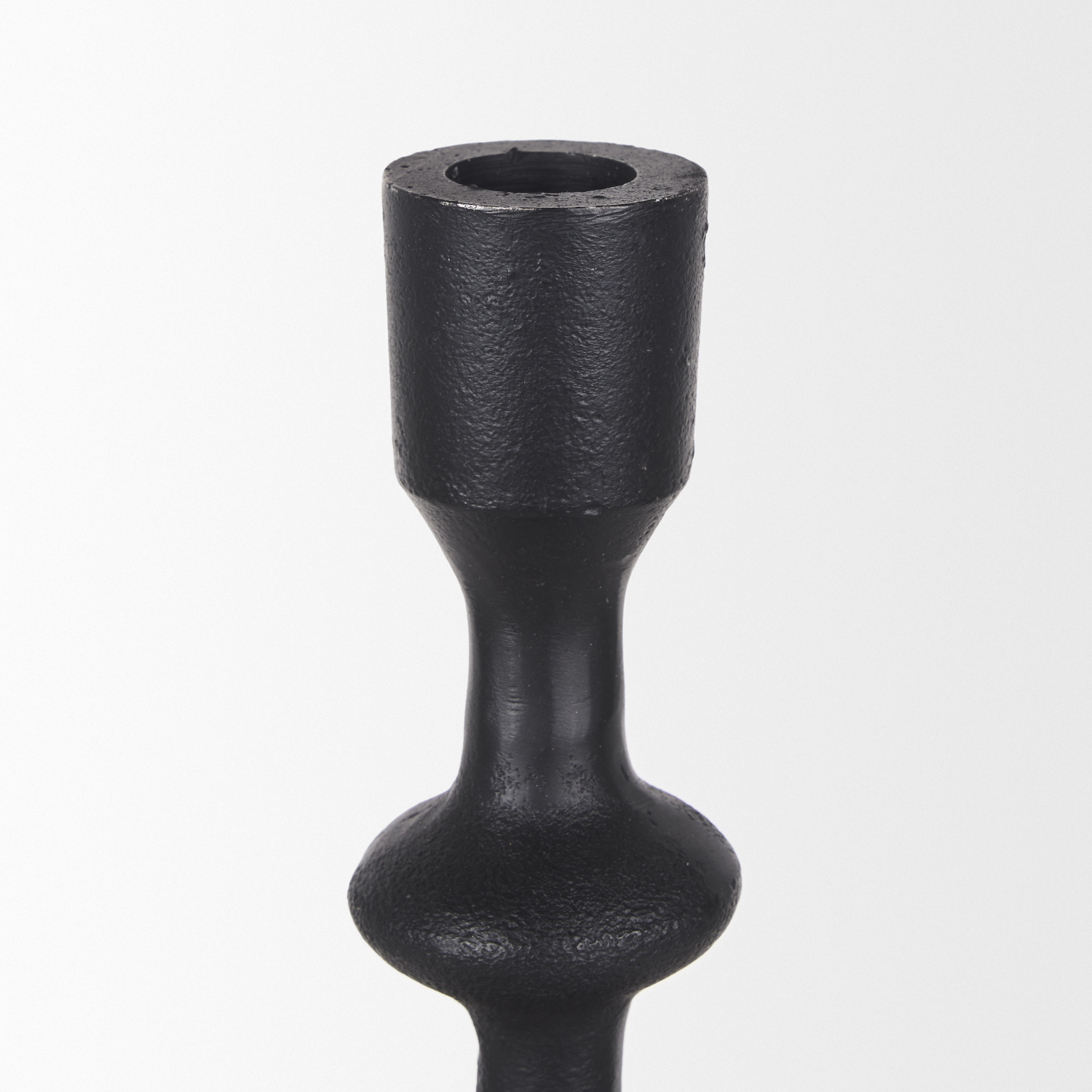 paolo matte black metal candle holder (set of 3)