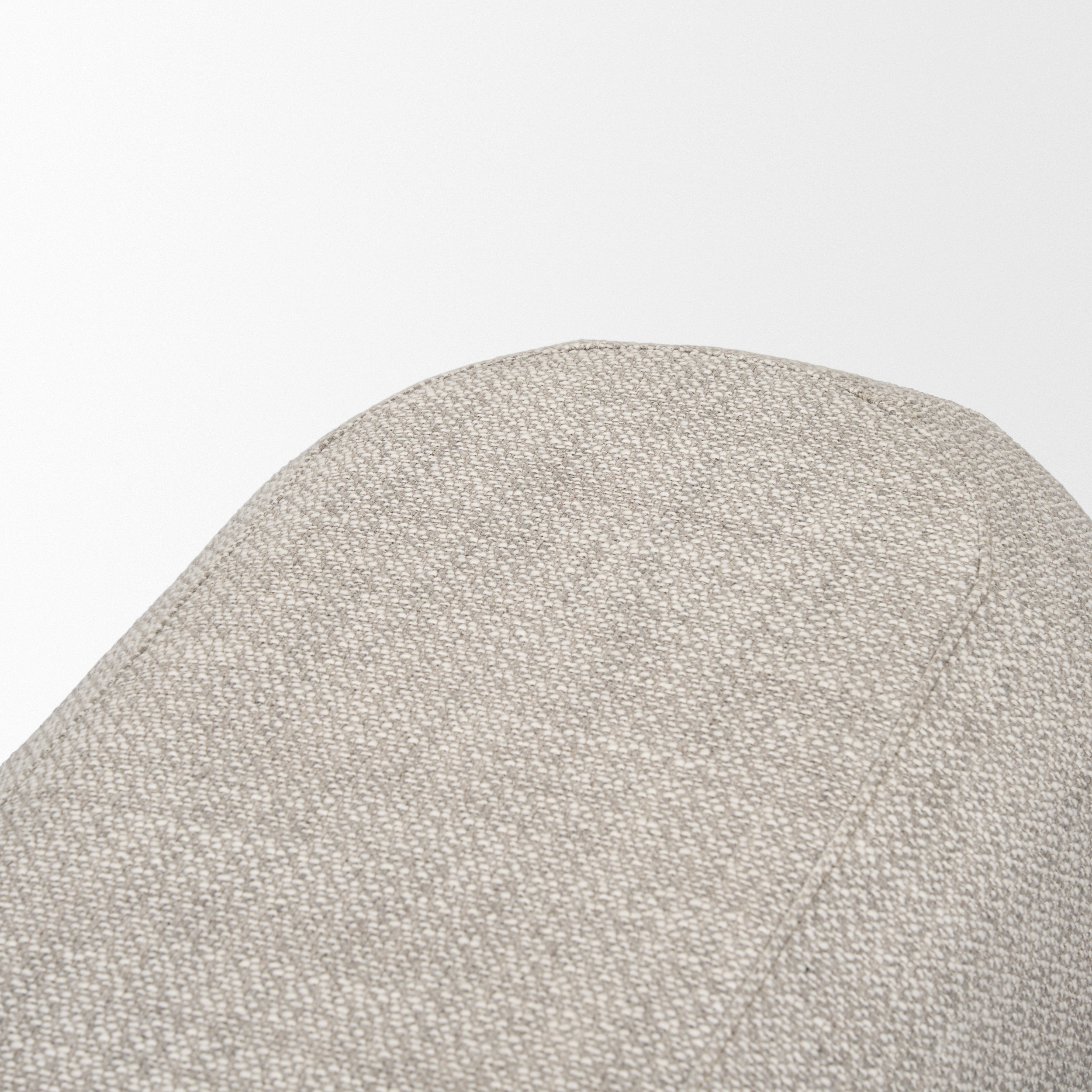 siren gray fabric w/ dark brown wood oblong bench
