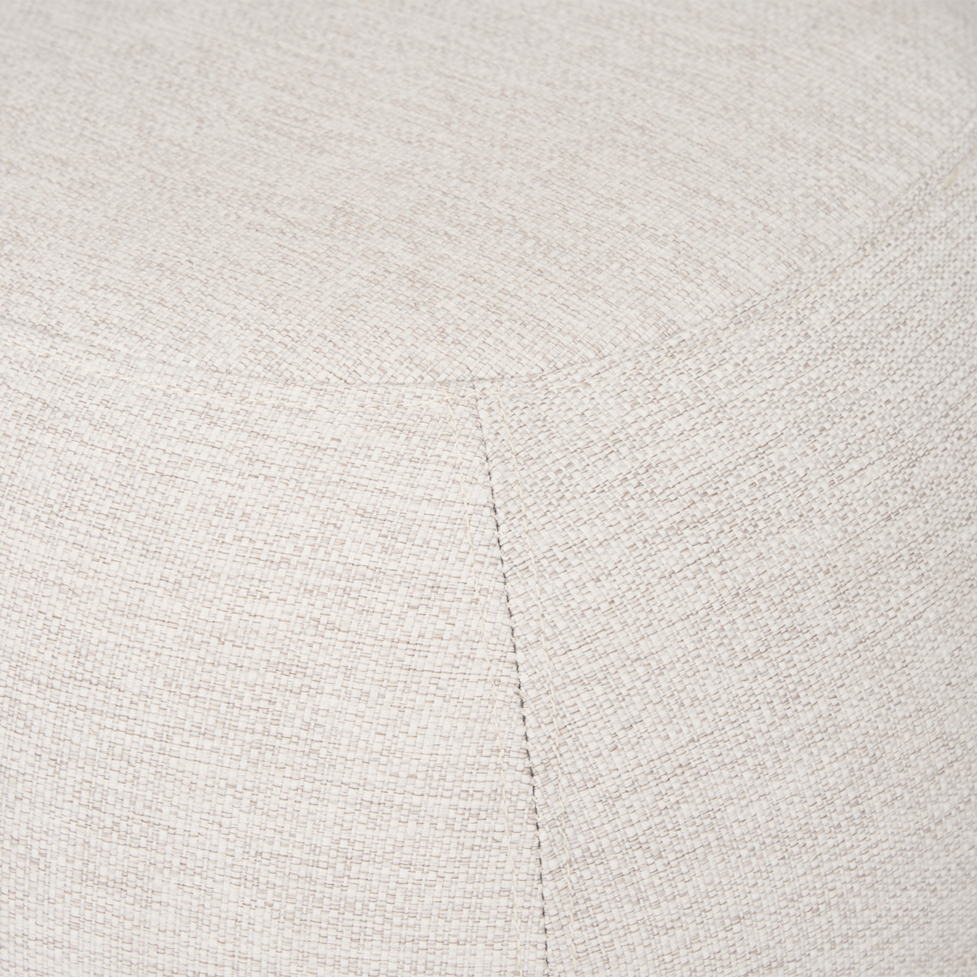 siren cream fabric w/ light brown wood round accent stool
