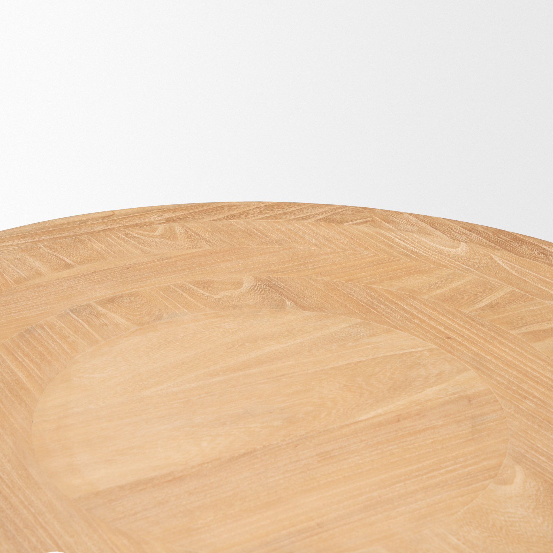 taylin light brown wood round coffee table