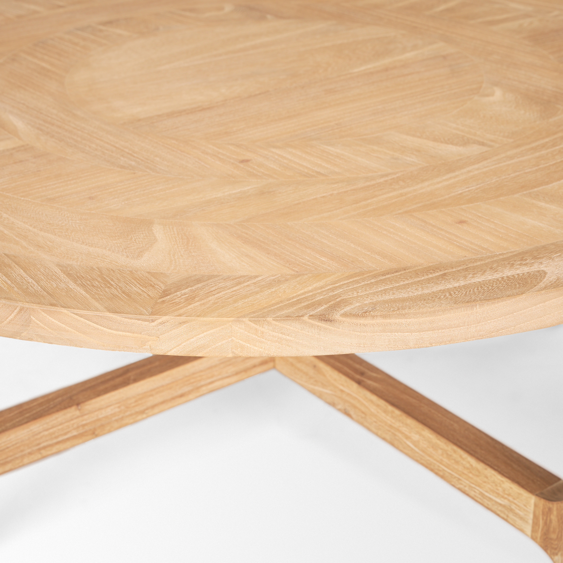 taylin light brown wood round coffee table