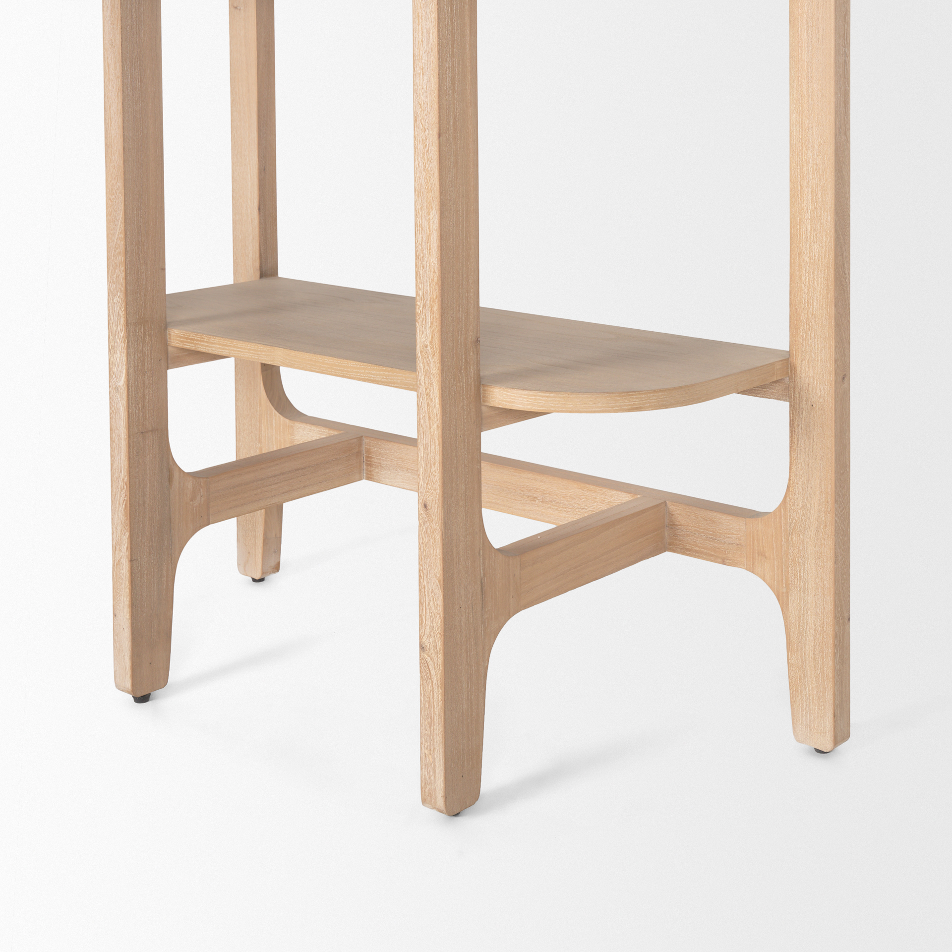 taylin light brown solid wood open bookshelf