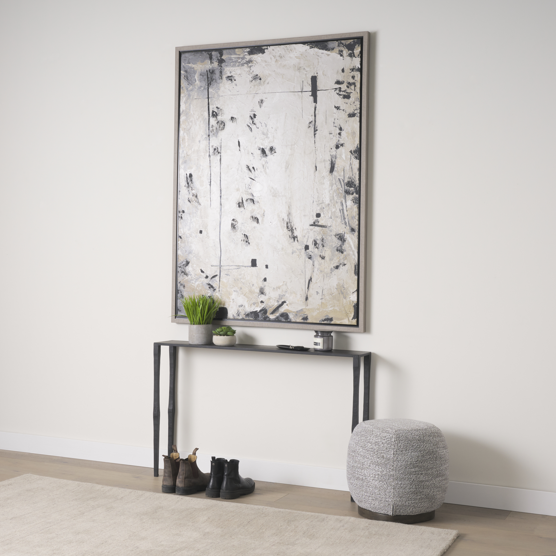 clay i by mercana studio a hand embelished textured canvas