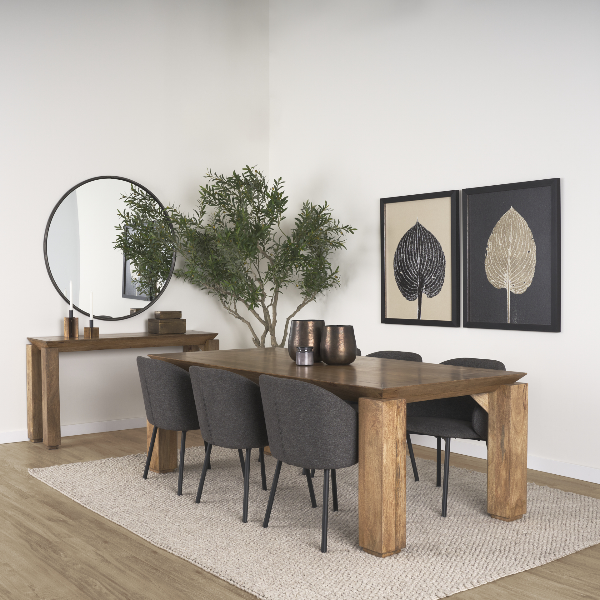 sapphira brown wood tapered top rectangular dining table