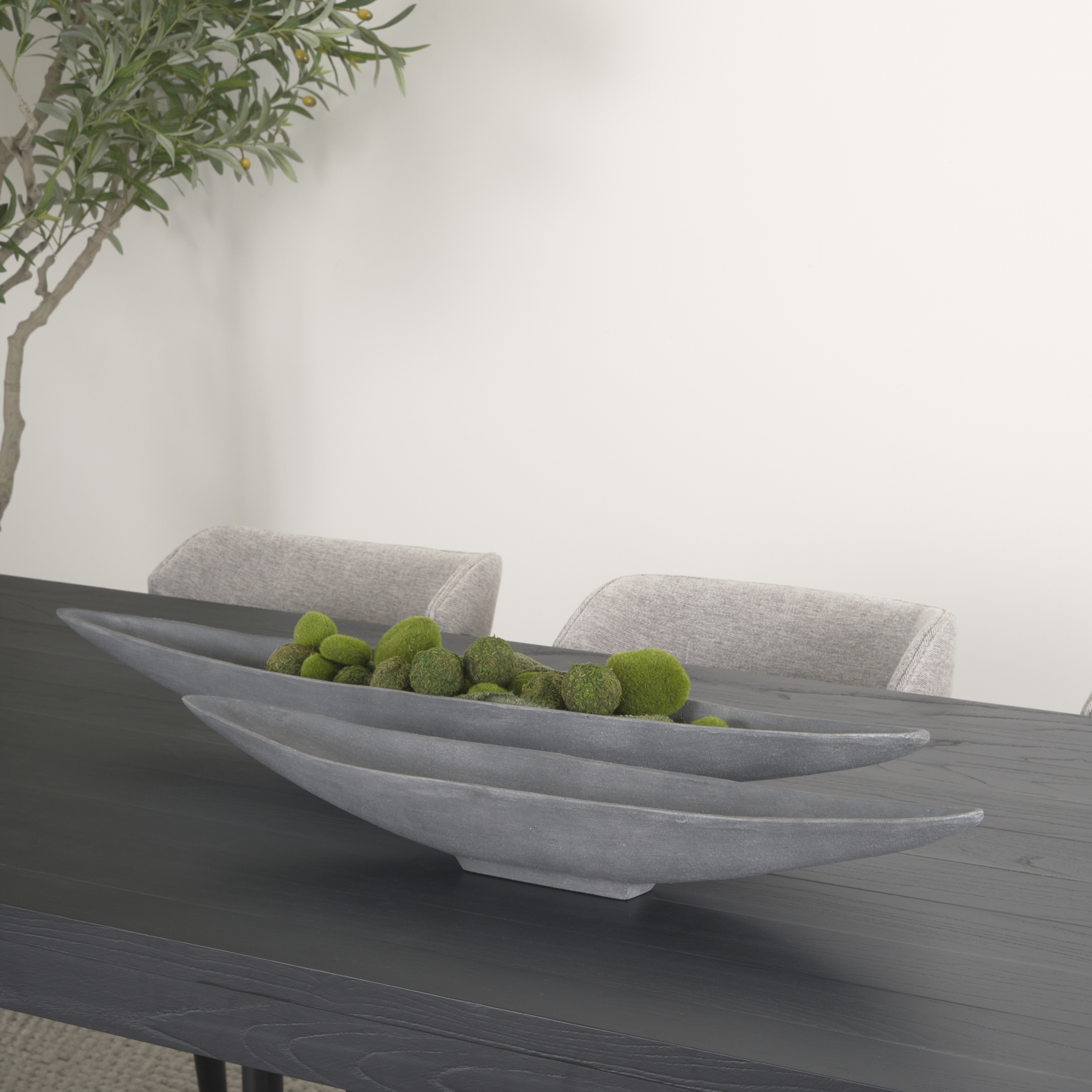 piero large concrete finished metal decorative bowl