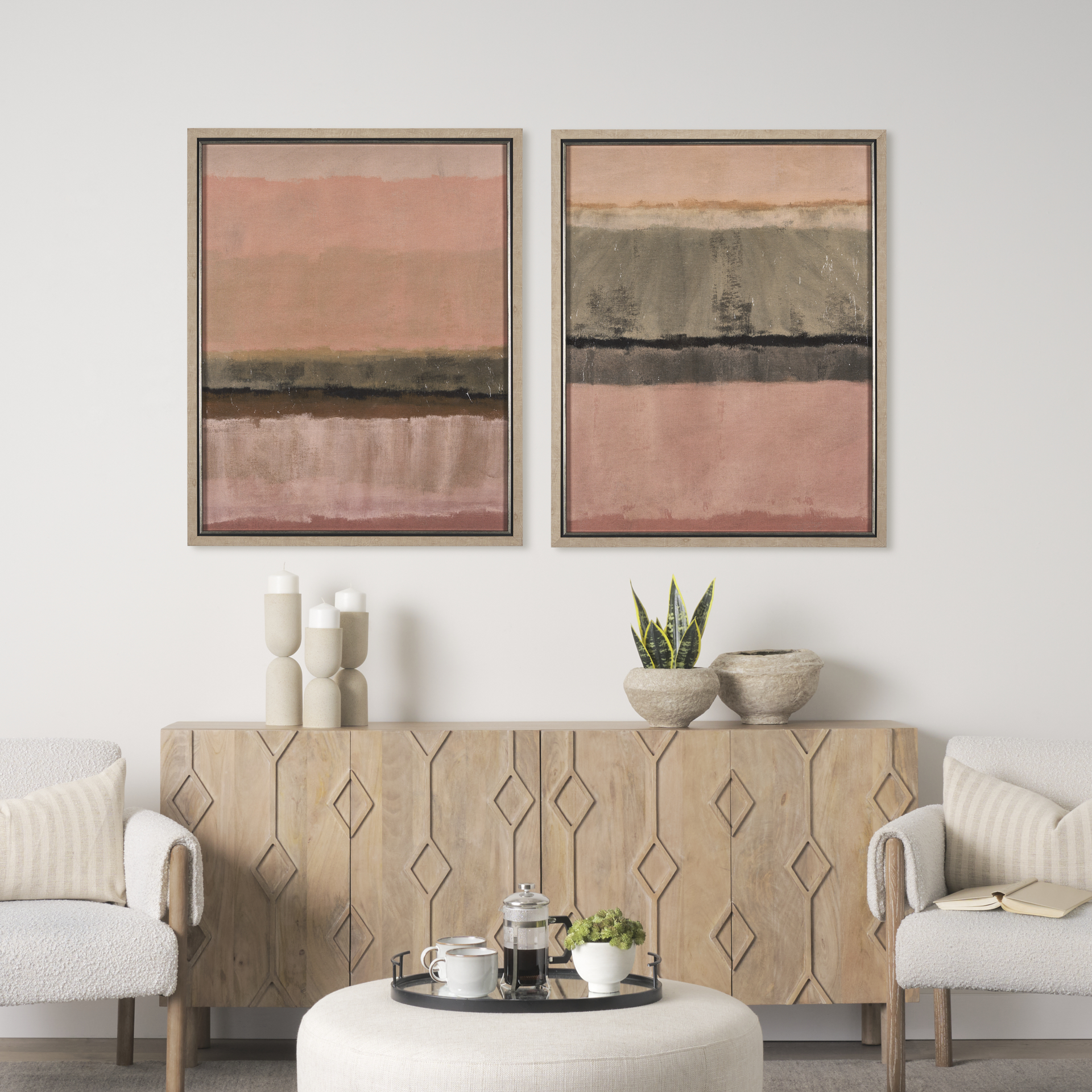 quiet echoes - wash by mercana studio a hand embelished textured framed art print