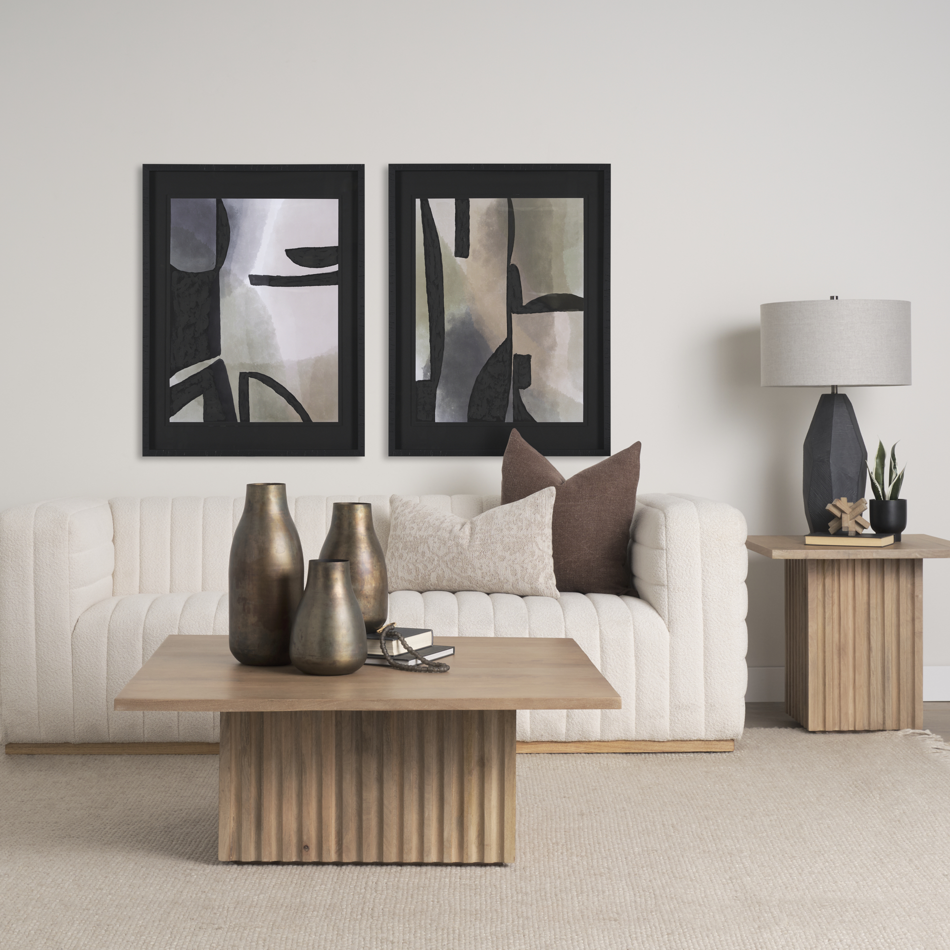 shape shift - divide by mercana studio hand embelished textured framed art print matted under glass