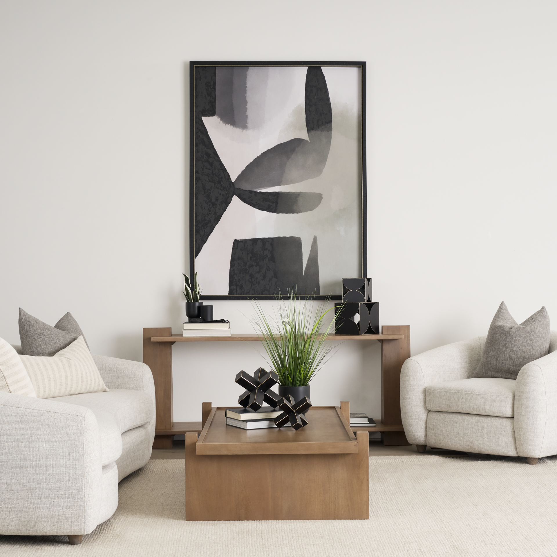 eula medium brown wood console table