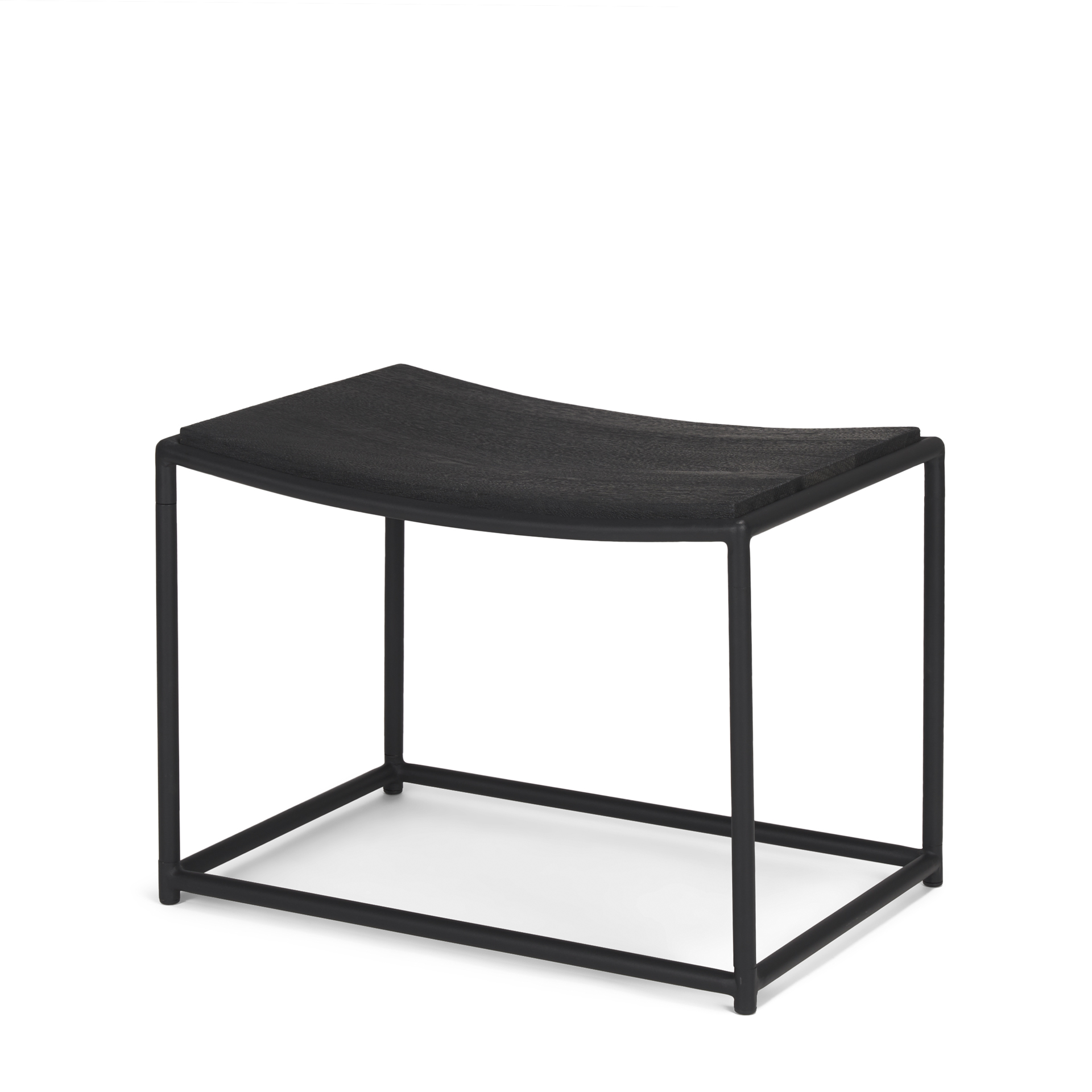 taniel textured black wood w/ black metal stool